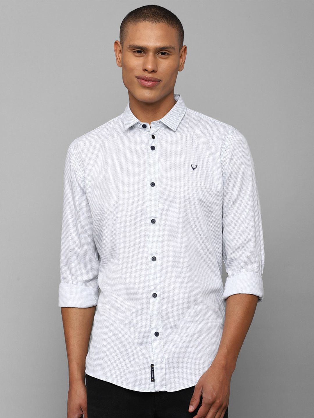 

Allen Solly Sport Men White Printed Pure Cotton Casual Shirt