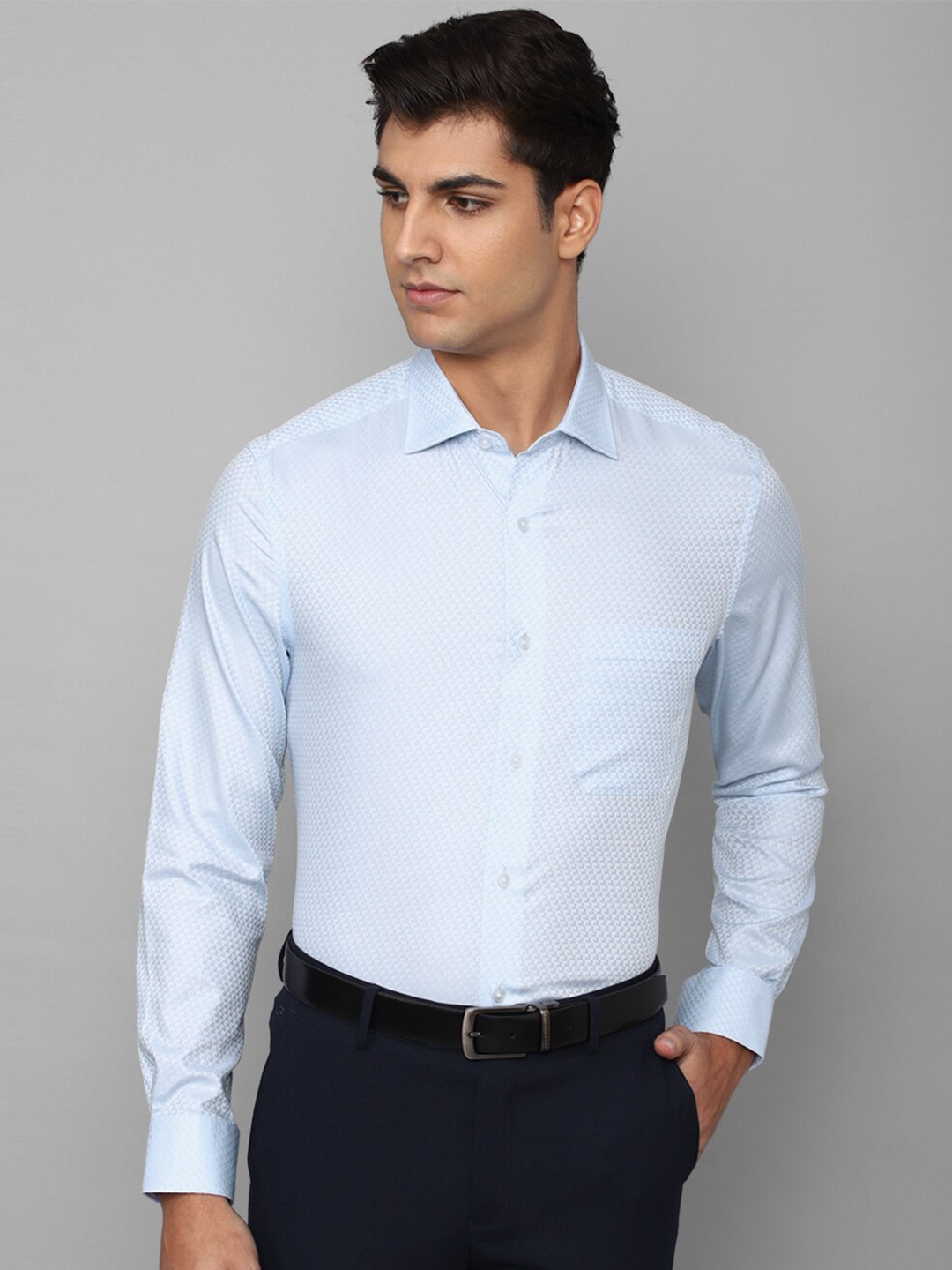 

Louis Philippe Men Blue Slim Fit Formal Shirt