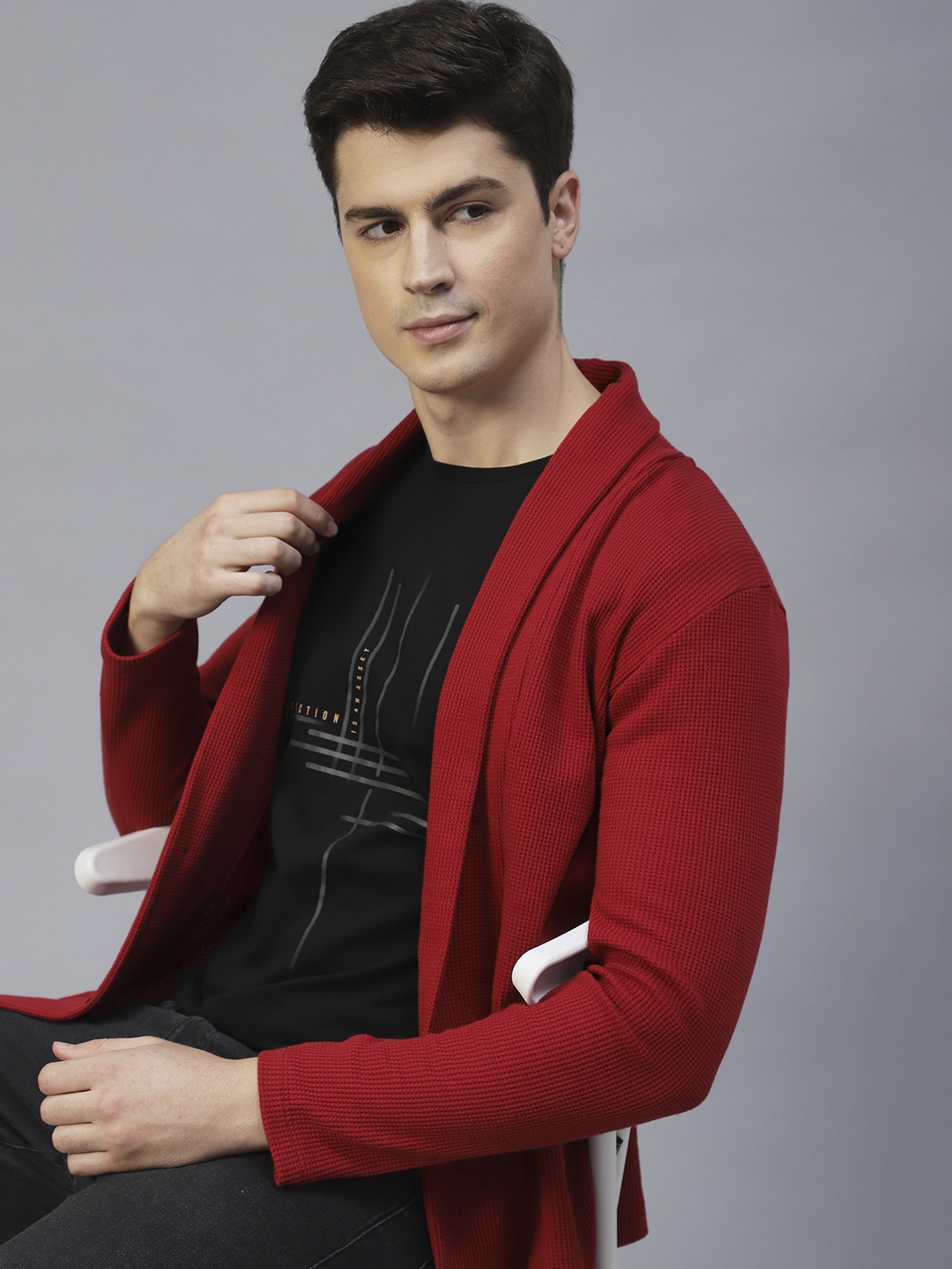 

Rigo Men Maroon Shrug