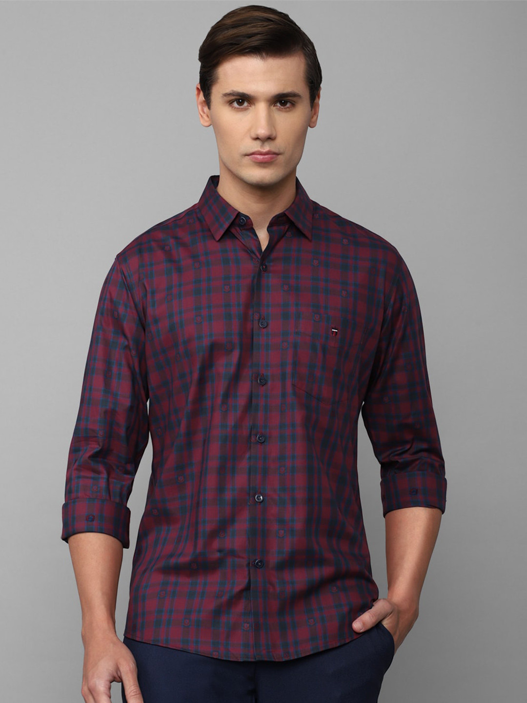 

Louis Philippe Sport Men Multicoloured Slim Fit Tartan Checks Checked Casual Shirt, Multi