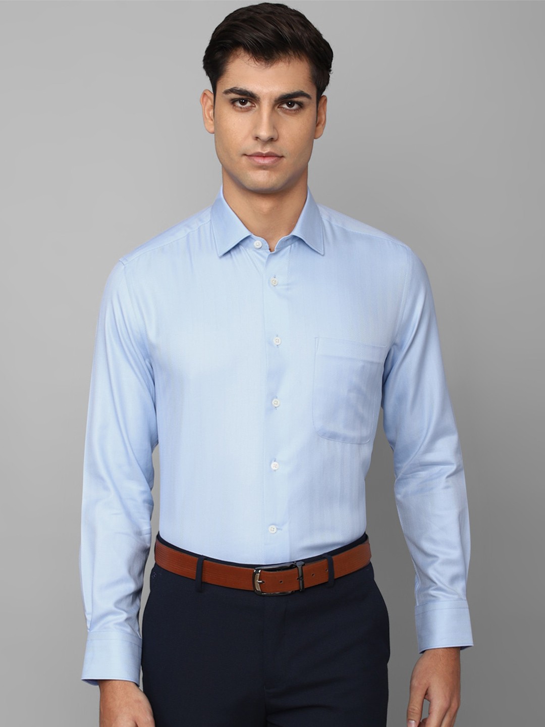 

Luxure by Louis Philippe Men Blue Slim Fit Cotton Formal Shirt