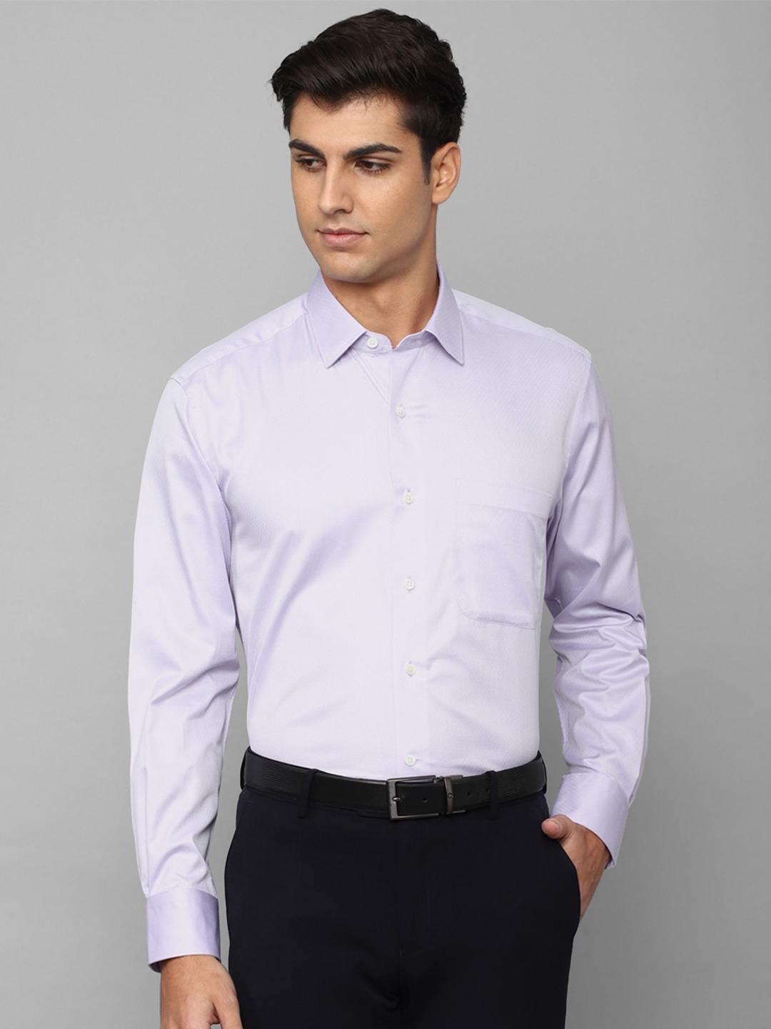

Luxure by Louis Philippe Men Slim Fit Formal Cotton Shirt, Purple