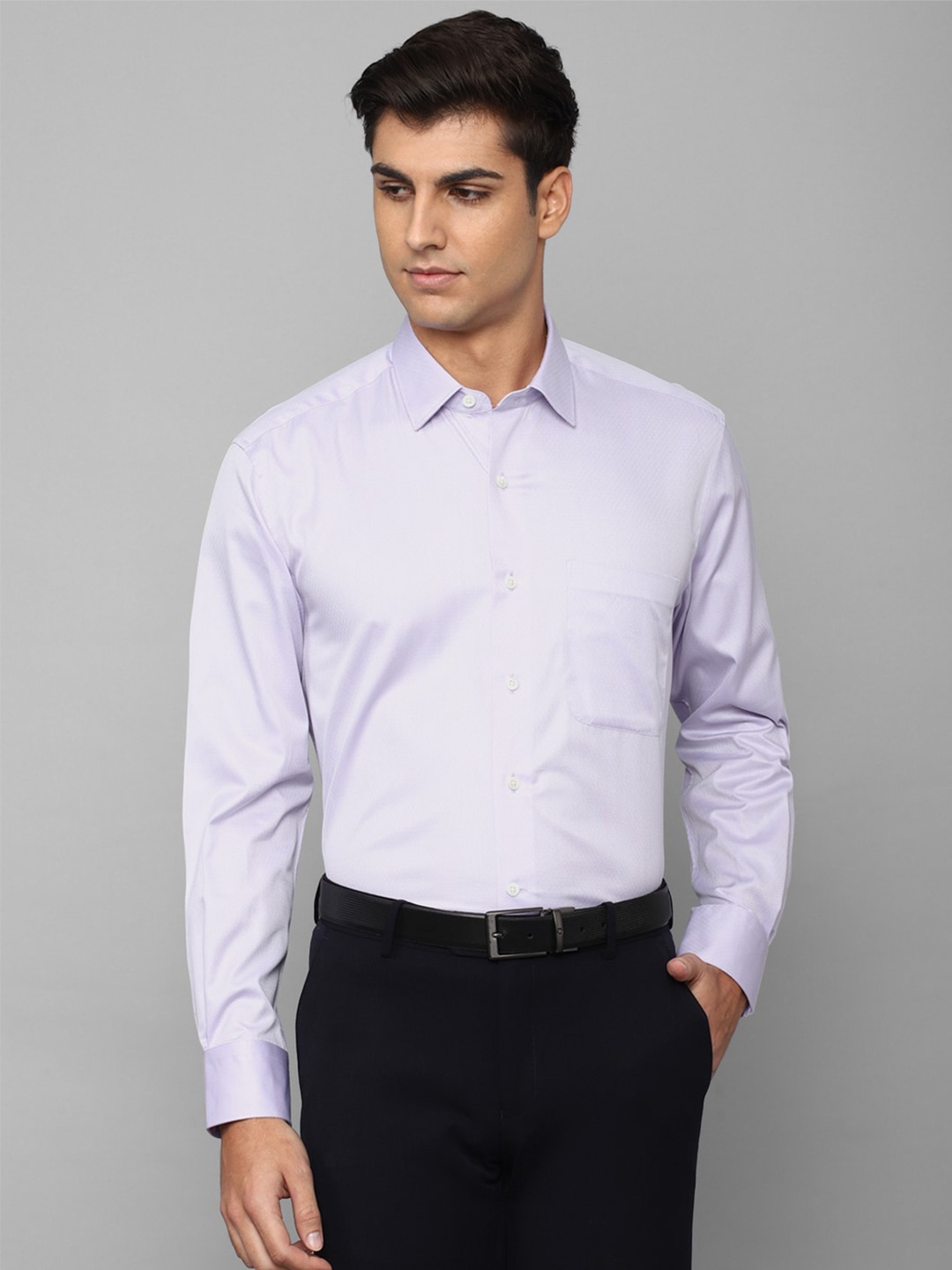 

Luxure by Louis Philippe Men Comfort Slim Fit Cotton Formal Shirt, Purple