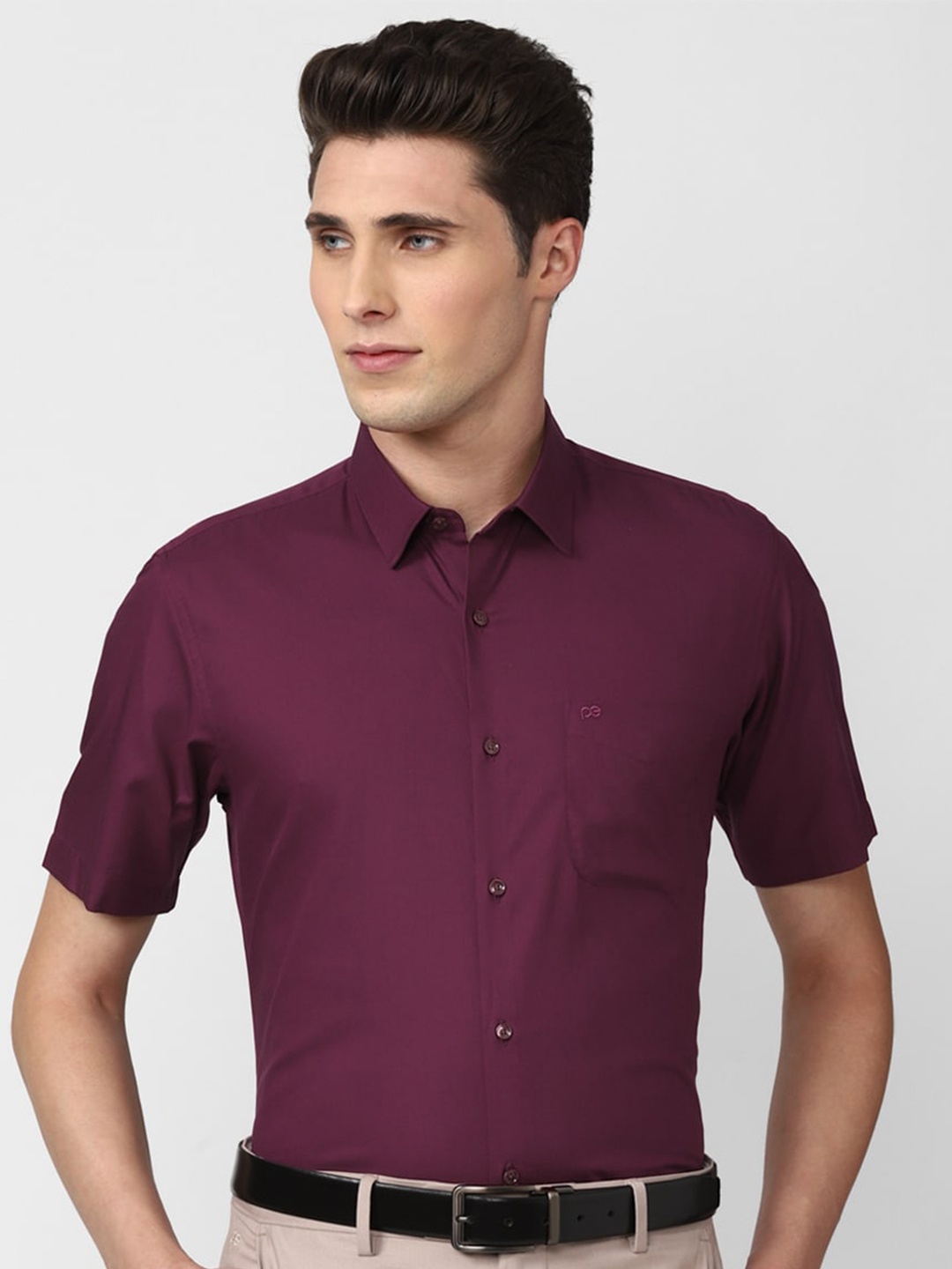 

Peter England Men Purple Formal Shirt