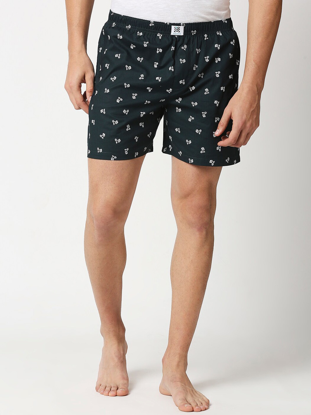 

Manaca Little Vespa Men Black Printed Cotton Boxers