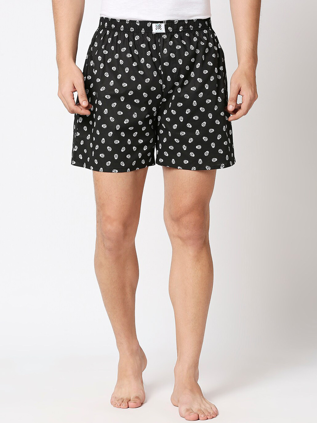 

Manaca Skull candy Men Black Printed Pure Cotton Boxer