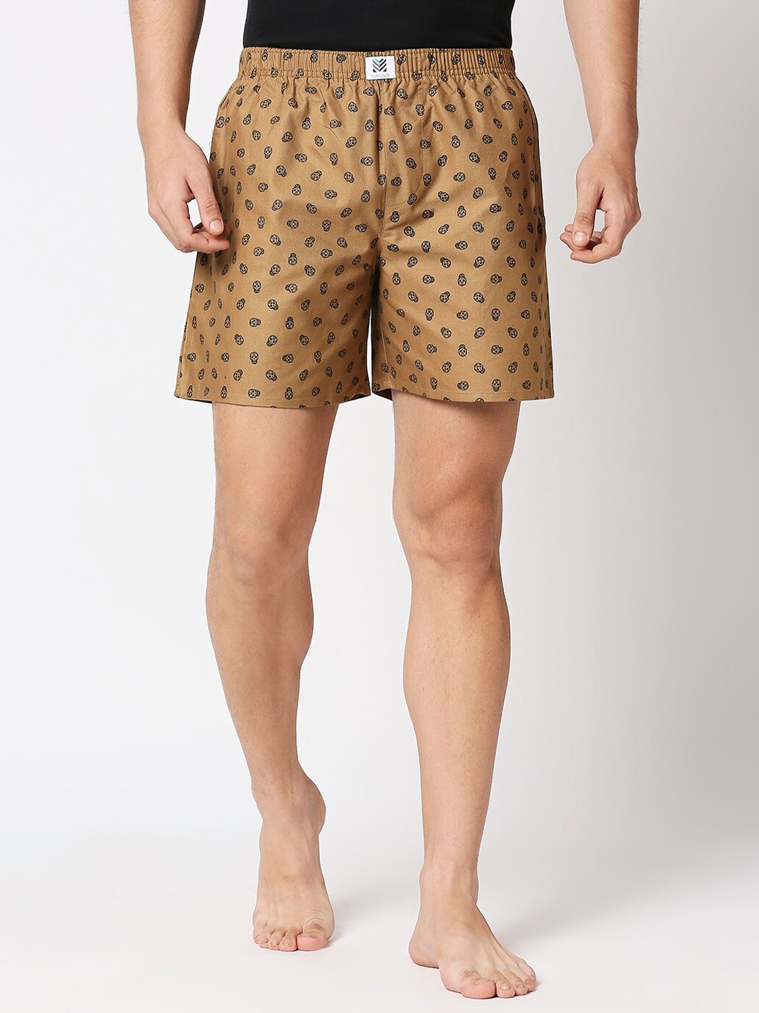 

Manaca Men Brown & Black Printed Pure Cotton Boxers