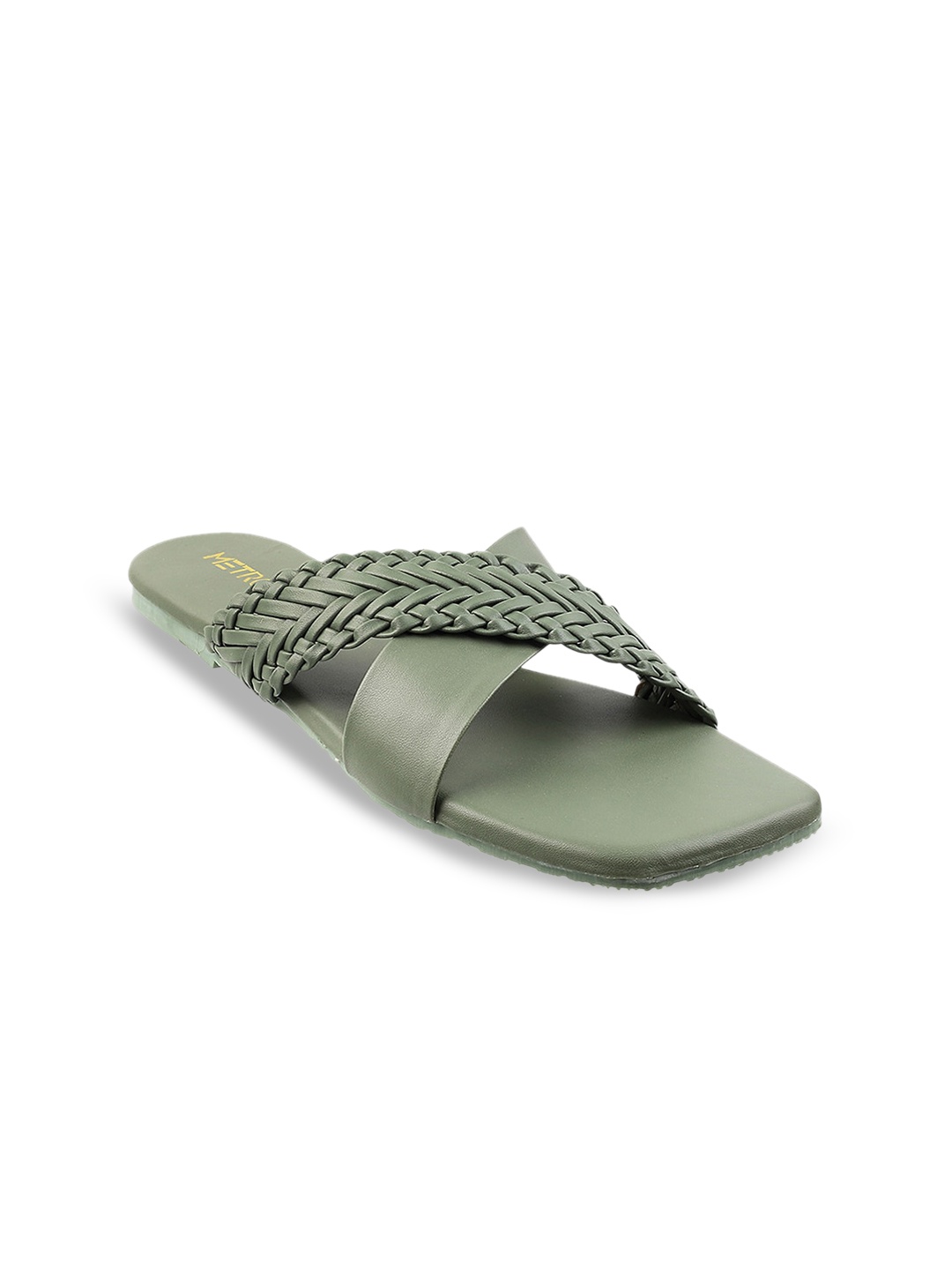 

Metro Women Green Open Toe Flats