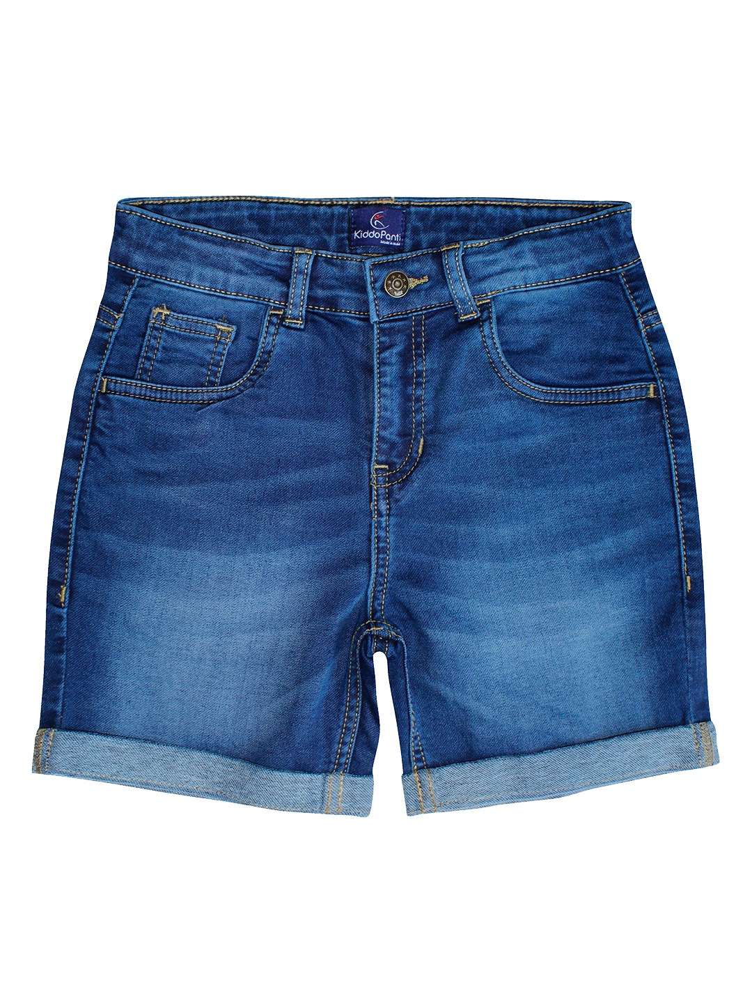 

KiddoPanti Boys Blue Washed Denim Denim Shorts