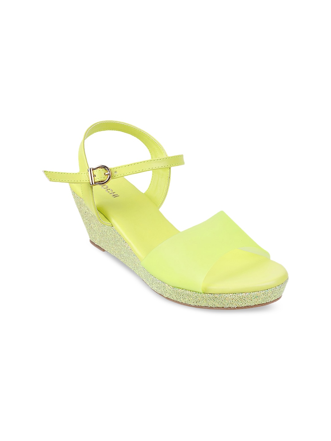

Mochi Yellow Wedge Heels