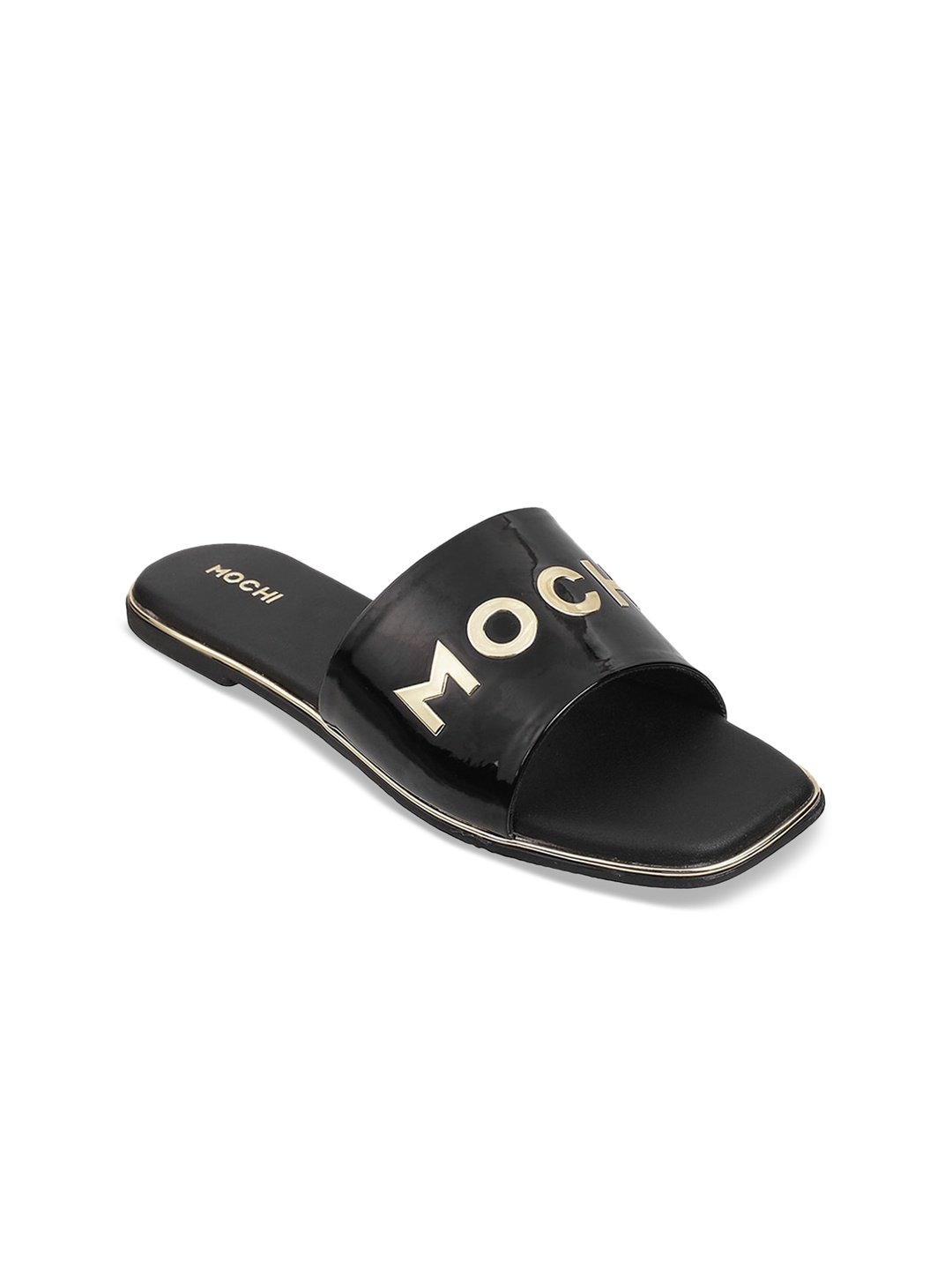 

Mochi Women Black Open Toe Flats