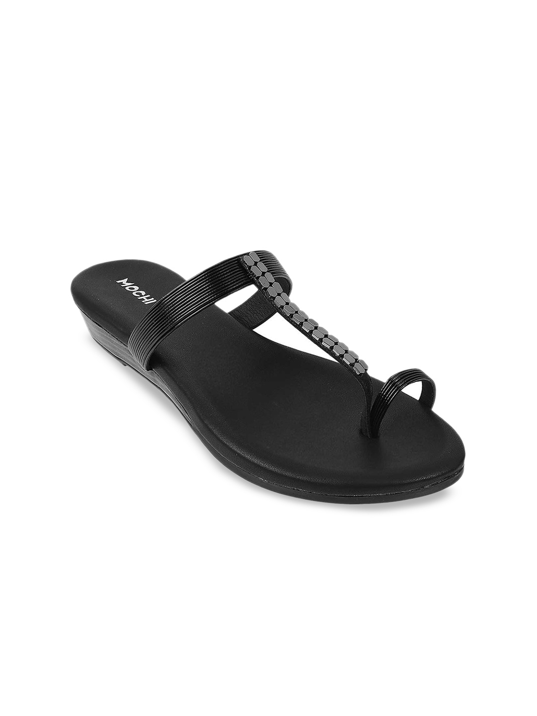 

Mochi Women Black One Toe Flats