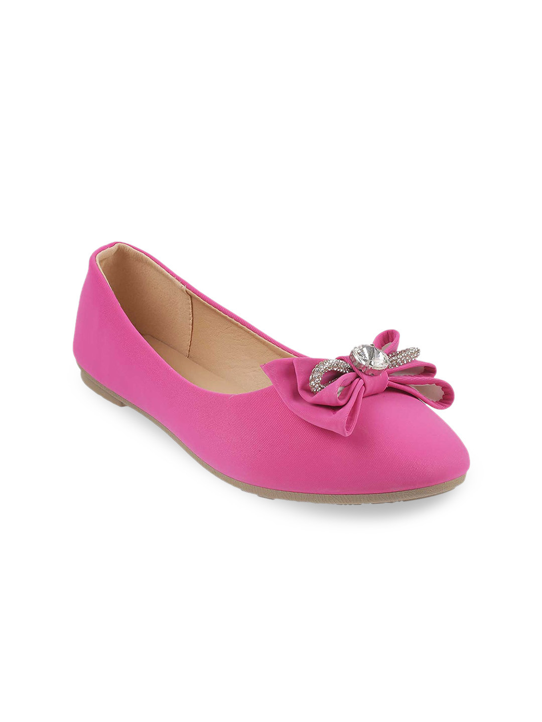 

Mochi Women Purple Round Toe Ballerinas