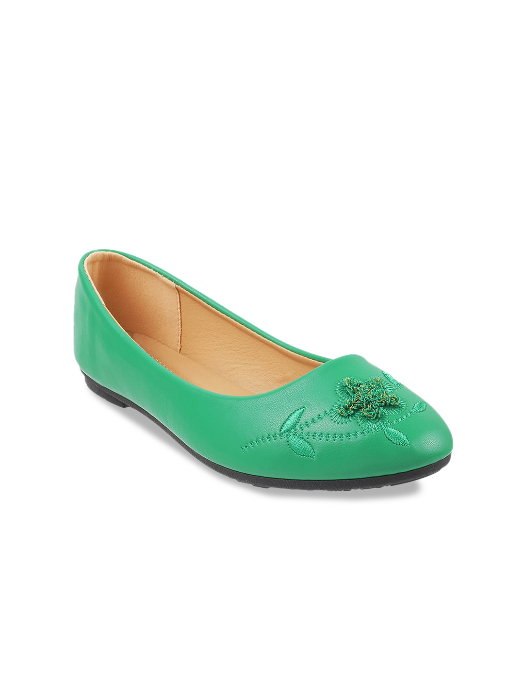 

Mochi Women Green Ballerinas Flats