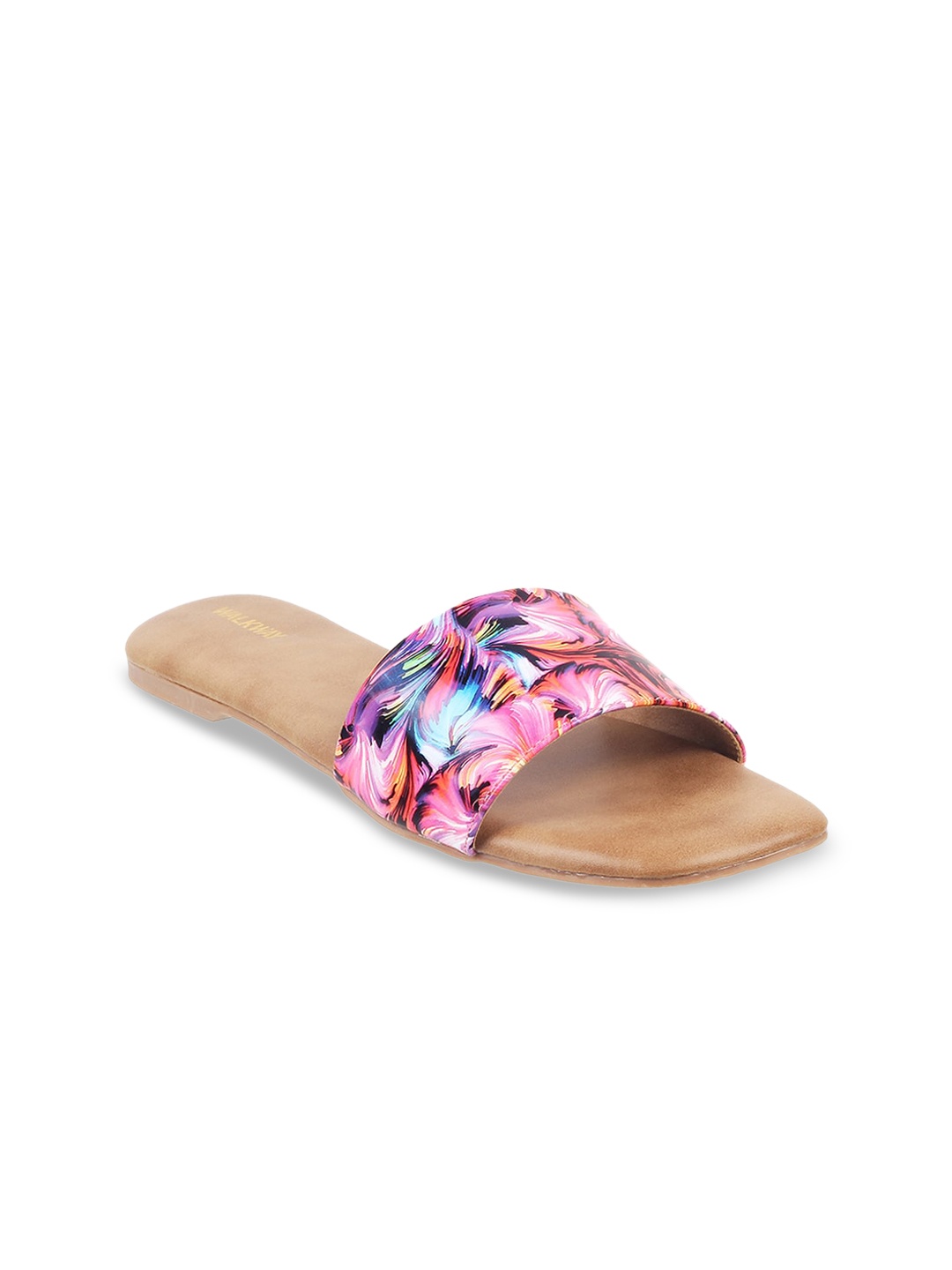 

WALKWAY by Metro Women Pink Printed Open Toe Flats