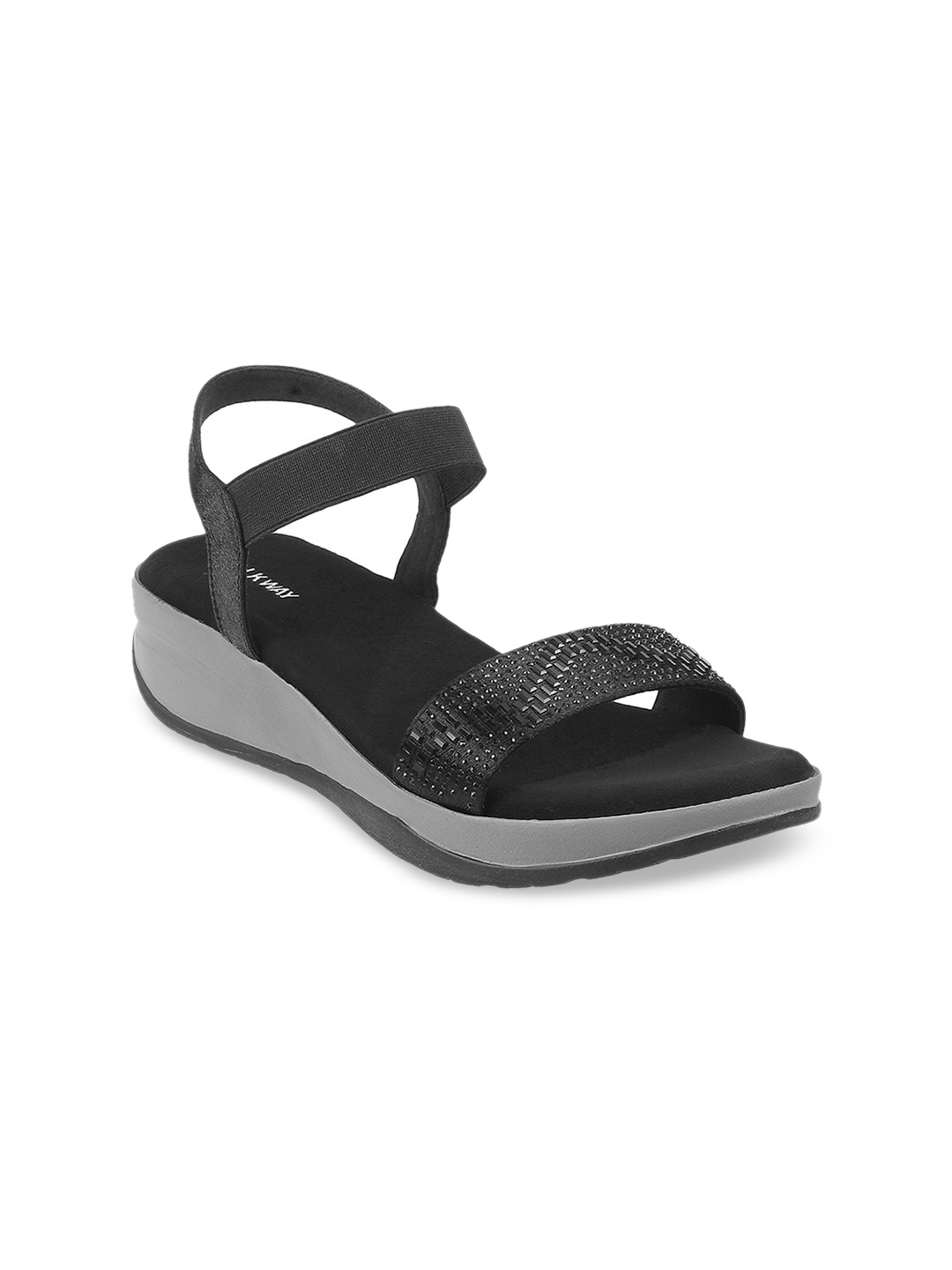 

WALKWAY by Metro Black Embellished Comfort Heels