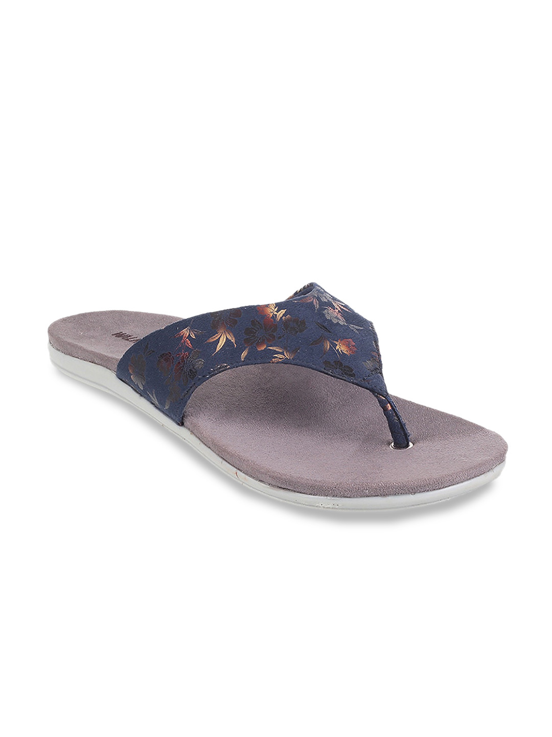 

WALKWAY by Metro Women Blue Printed Open Toe Flats
