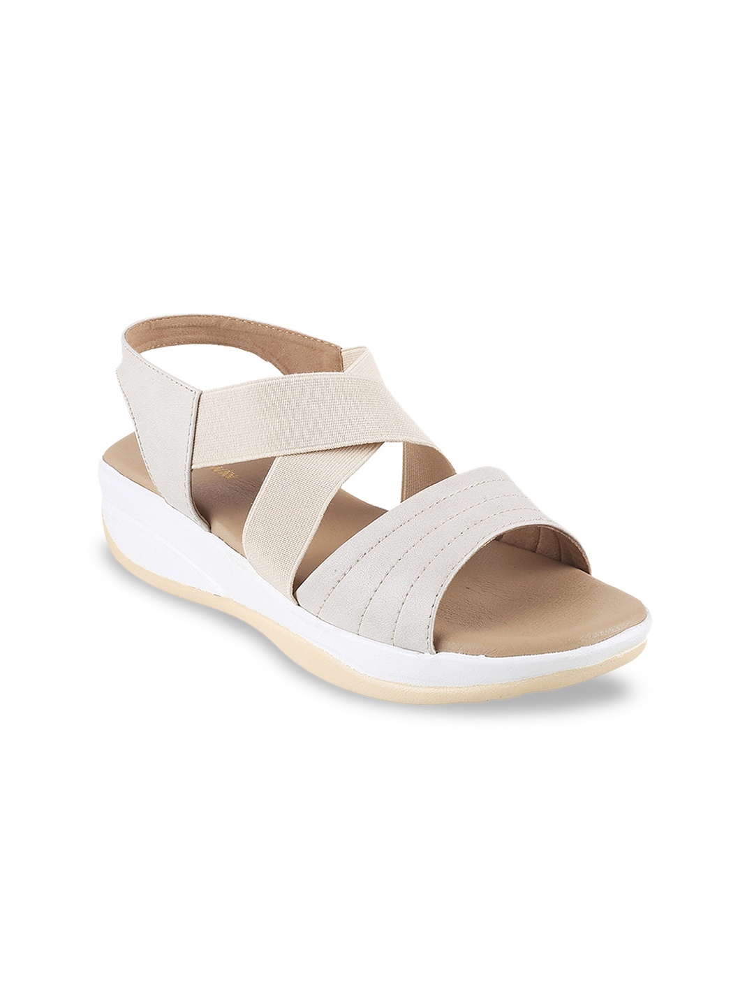 

WALKWAY by Metro Beige Flatform Heels