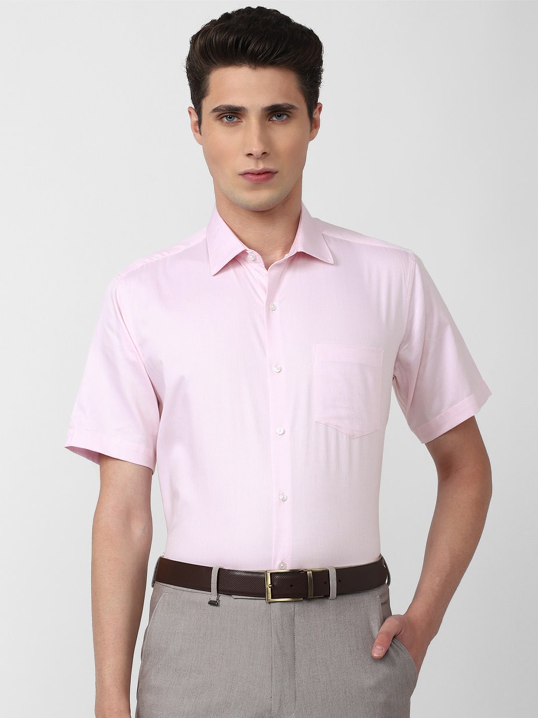 

Van Heusen Men Pink Comfort Cotton Formal Shirt