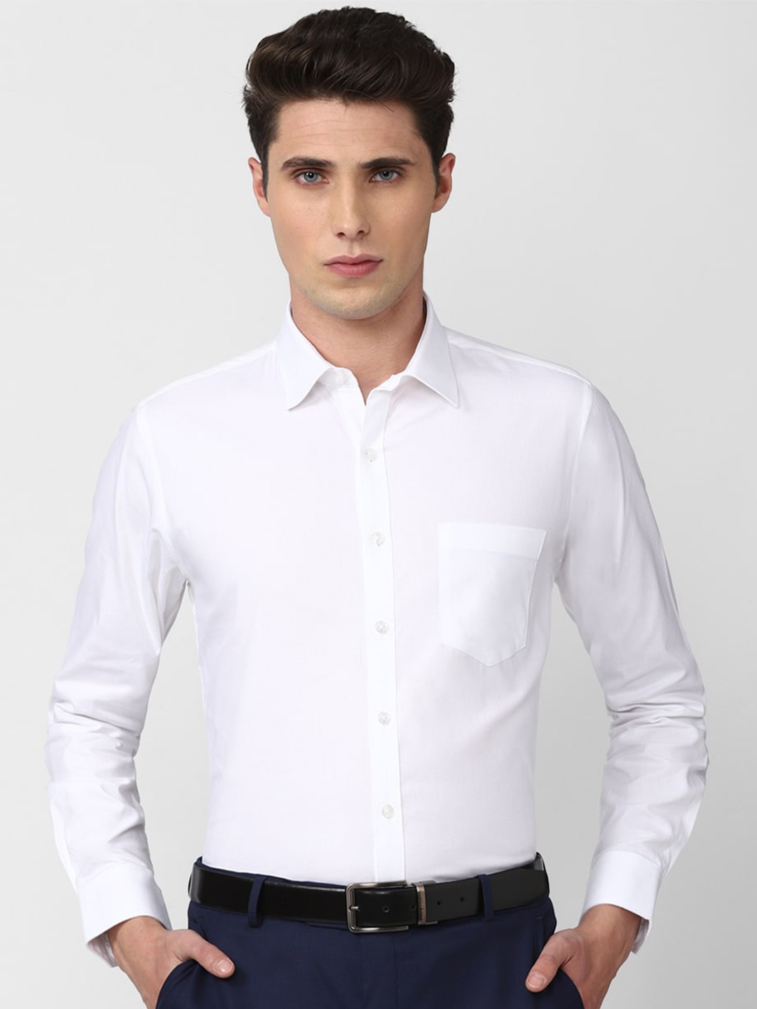 

Van Heusen Men White Slim Fit Pure Cotton Formal Shirt