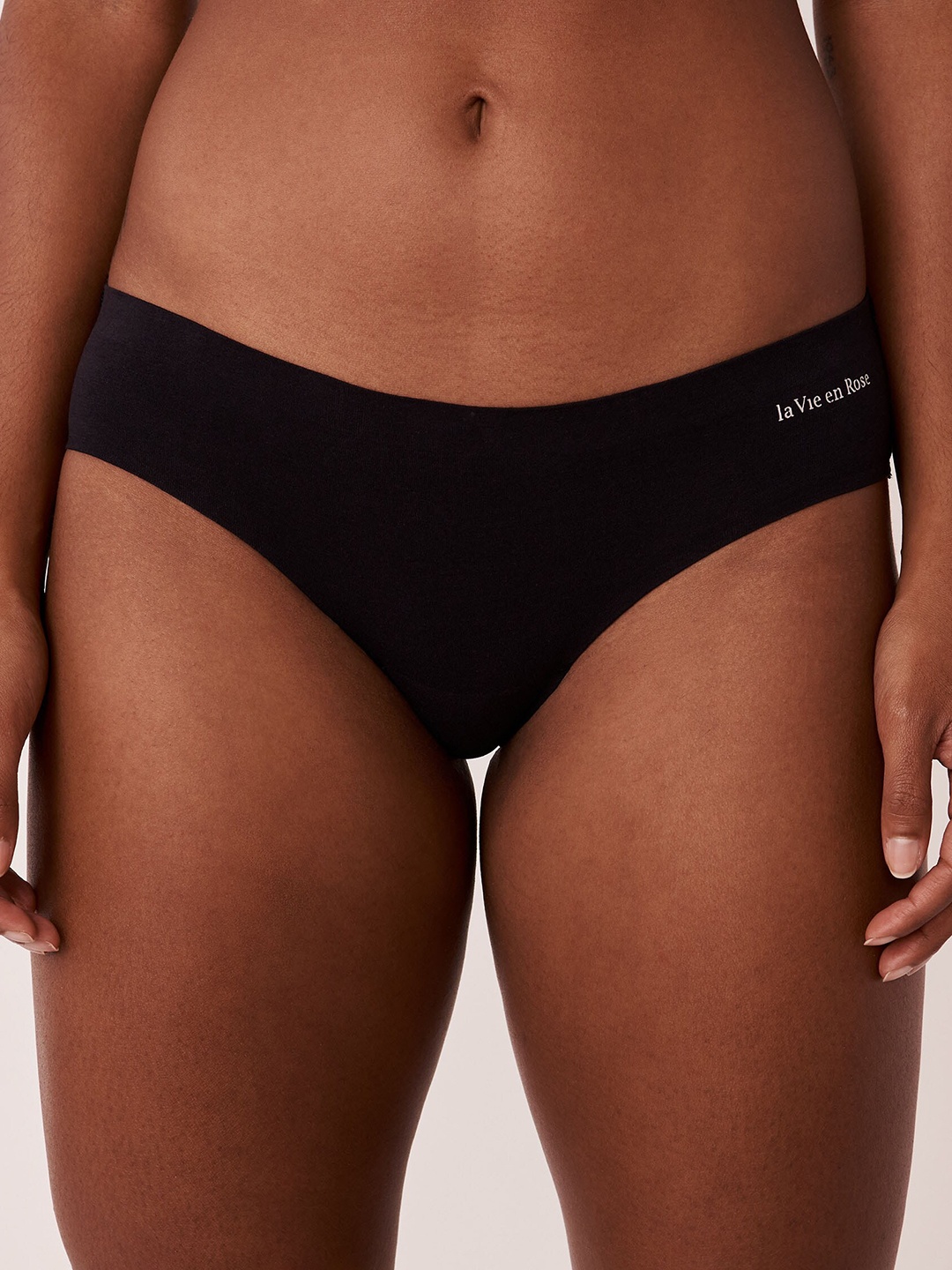 

La Vie en Rose Women Black Self-Design Bikini Briefs