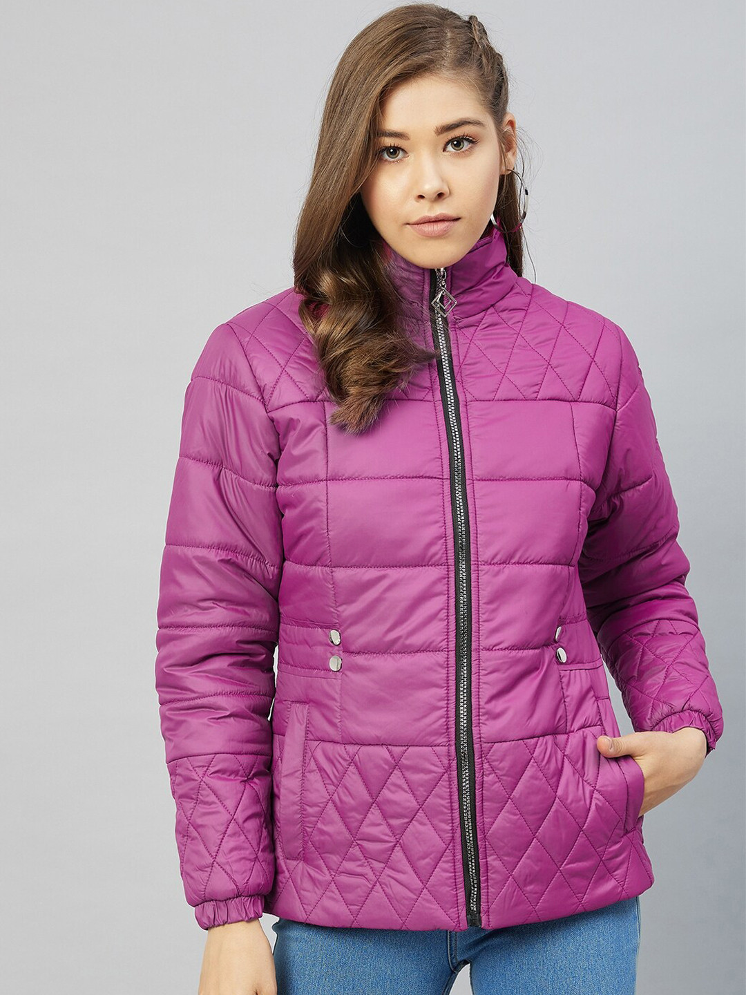 

RARE Women Maroon Lightweight Quilted Jacket