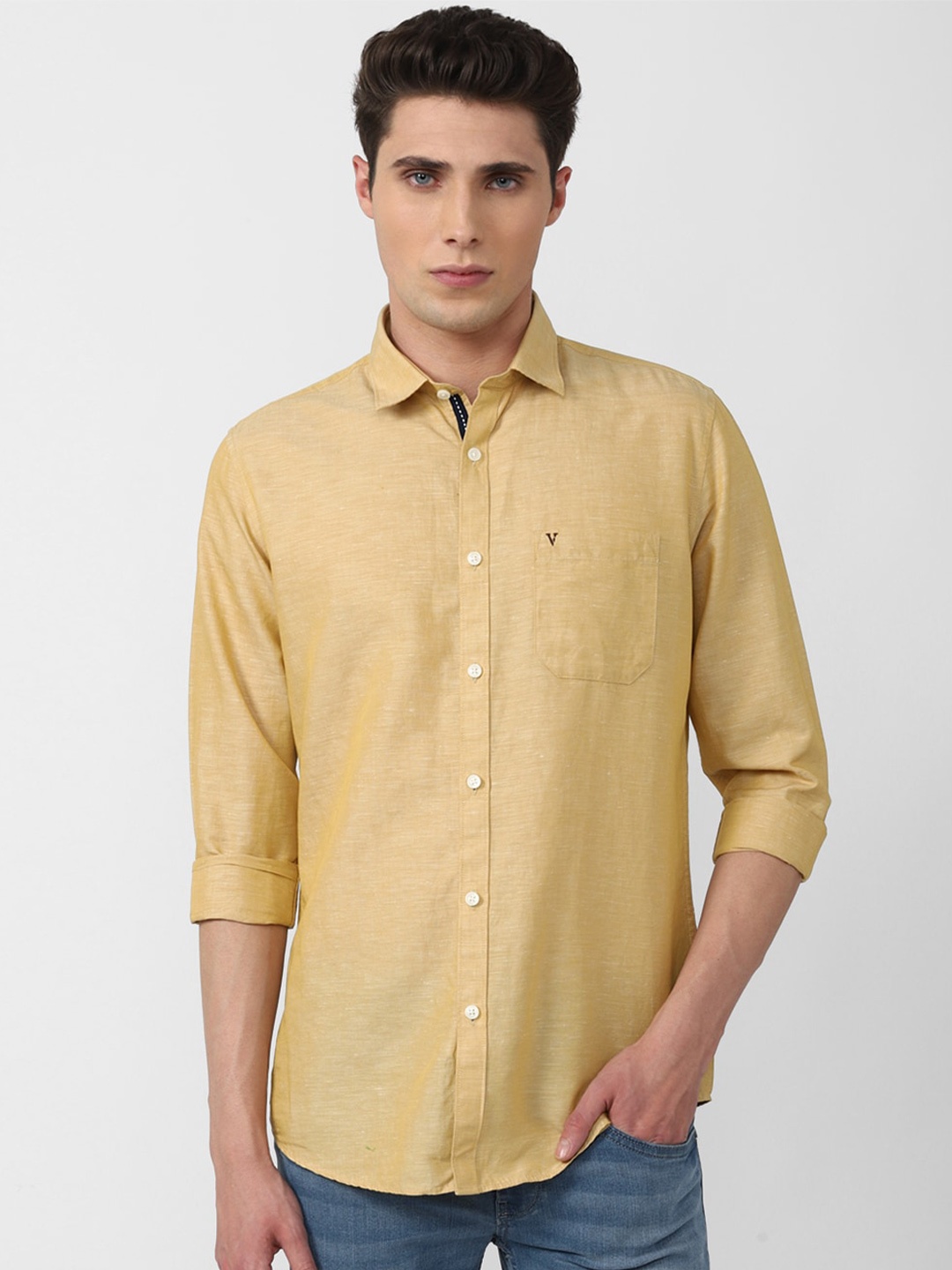 

Van Heusen Sport Men Yellow Slim Fit Casual Shirt