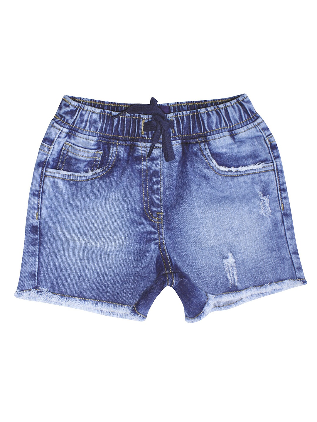 

KiddoPanti Girls Blue Washed Denim Denim Shorts
