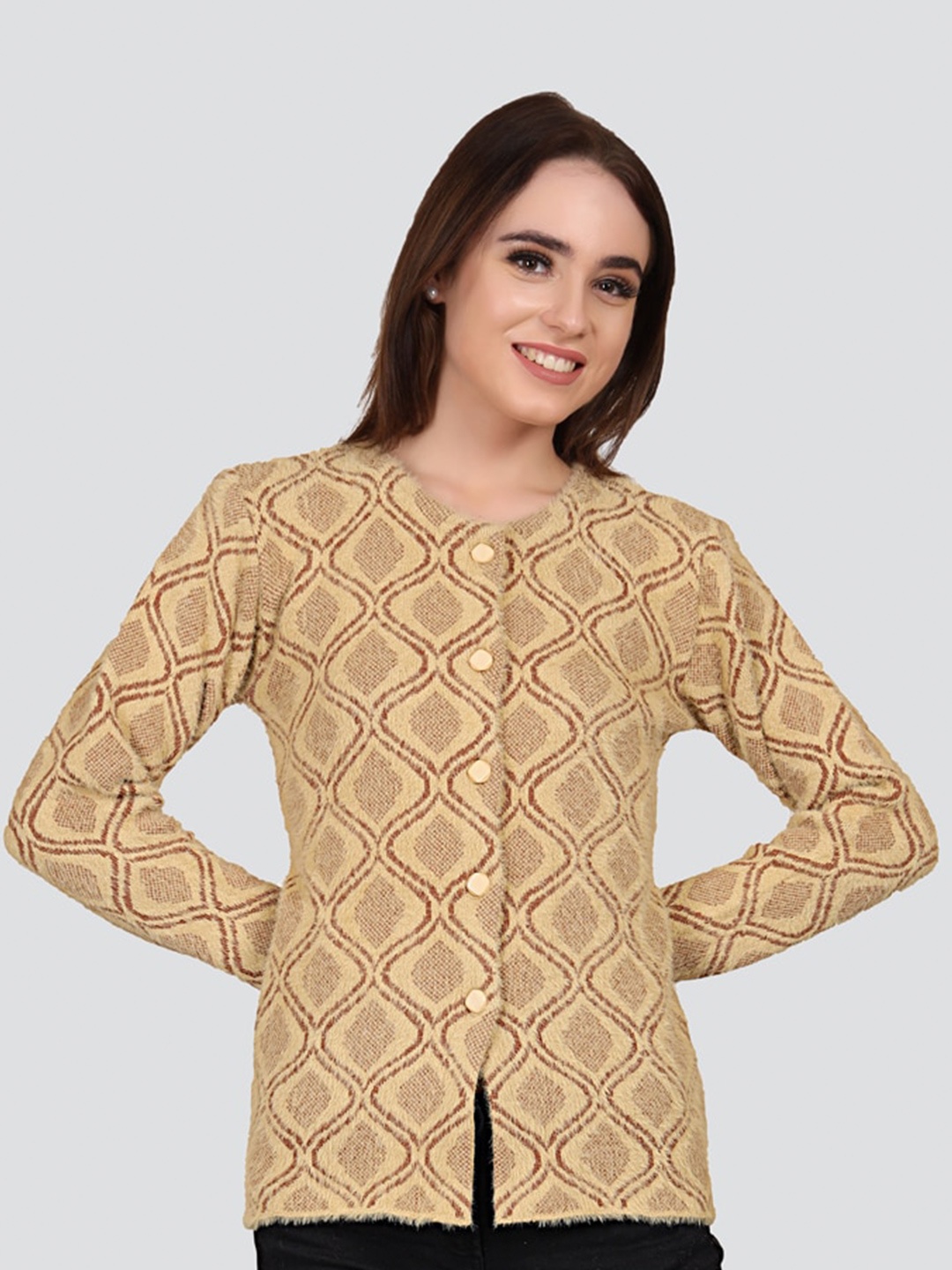 

Arshiya Women Beige & Brown Cardigan