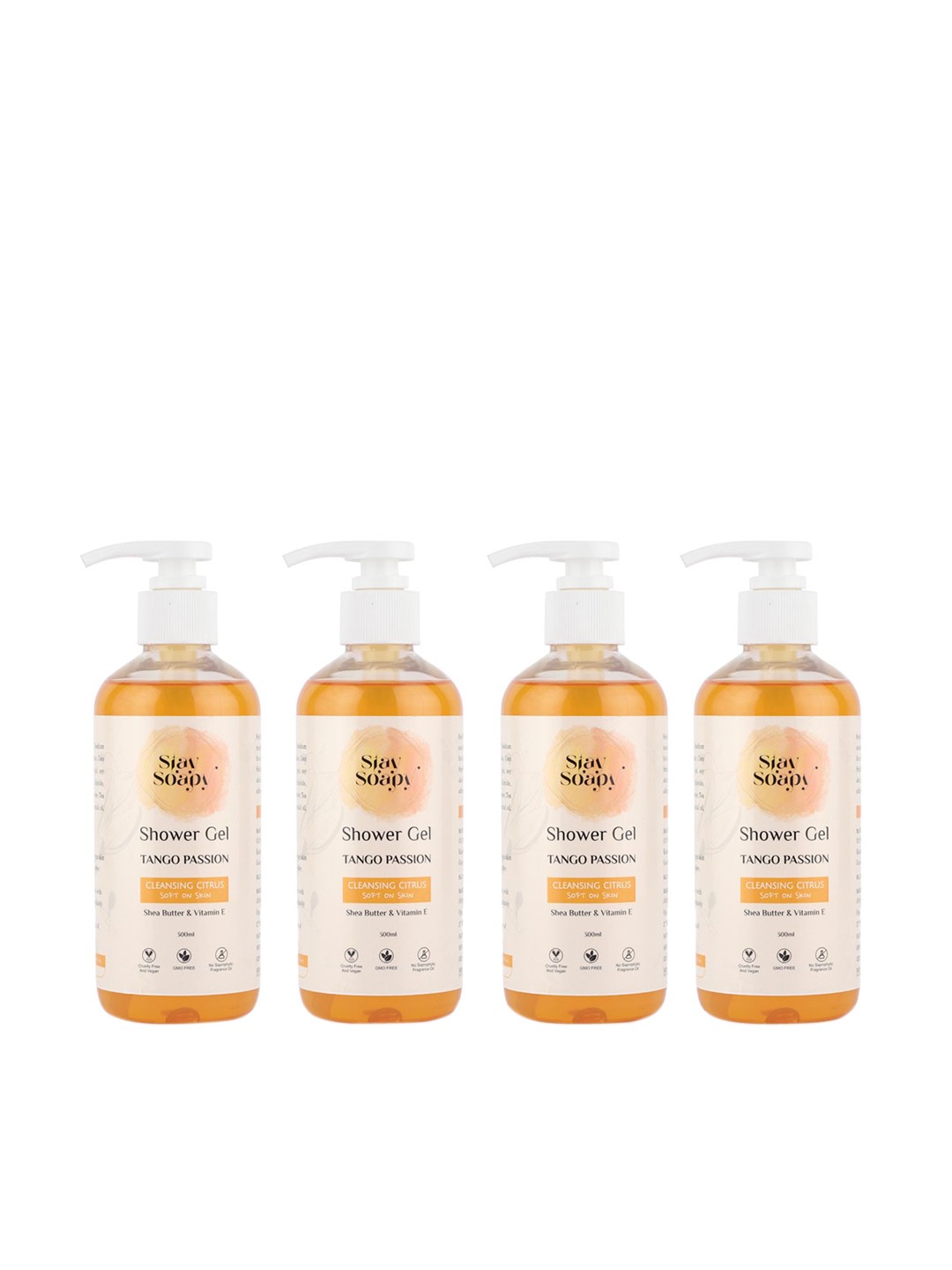 

Stay Soapy Set Of 4 Tango Passion Shower Gel 300 ml, Green
