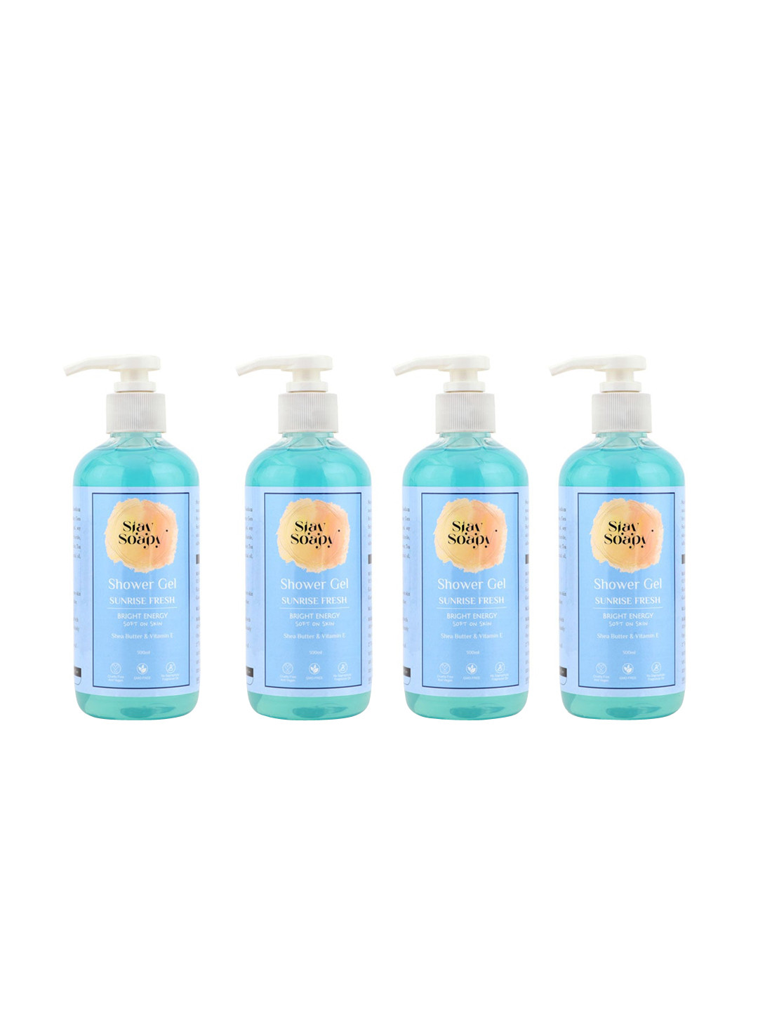 

Stay Soapy Set Of 4 Sunrise Fresh Shower Gel, Green
