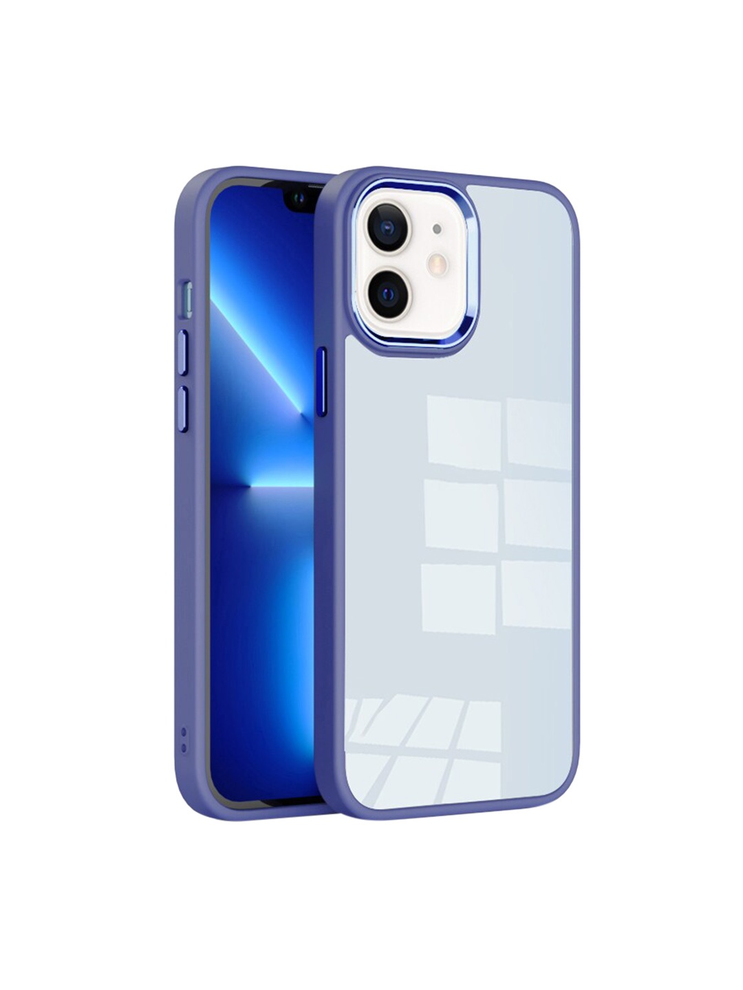 

Karwan Blue & Transparent iPhone 12 Mobile Back Case