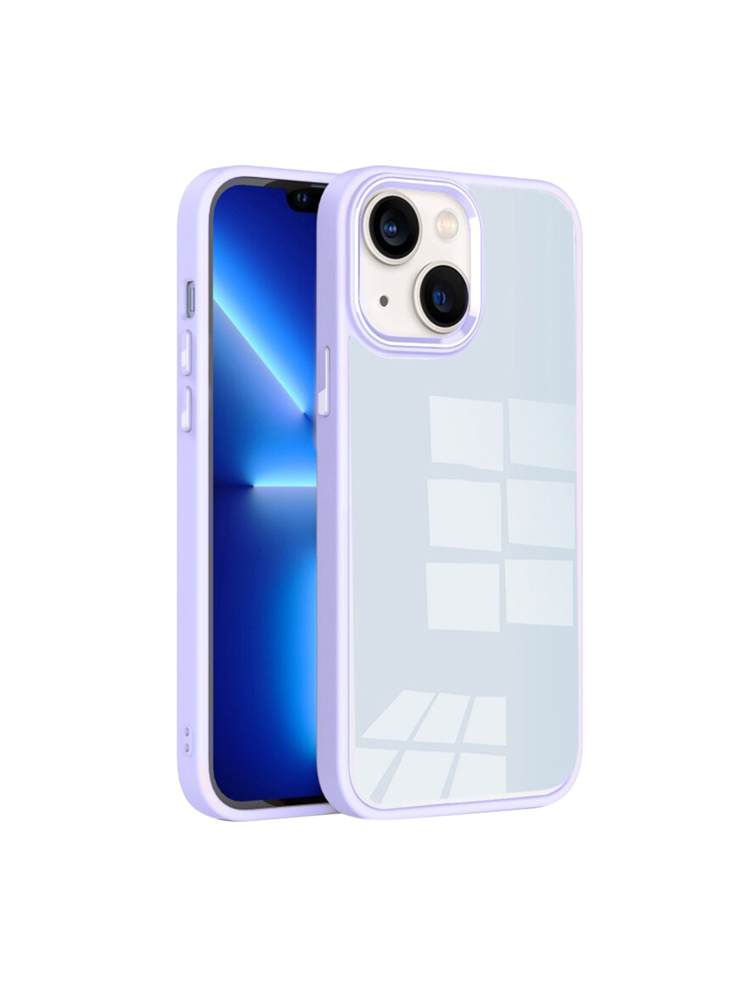 

Karwan Transparent & purple iPhone 13 Mini Metal Lens Phone Back Cover