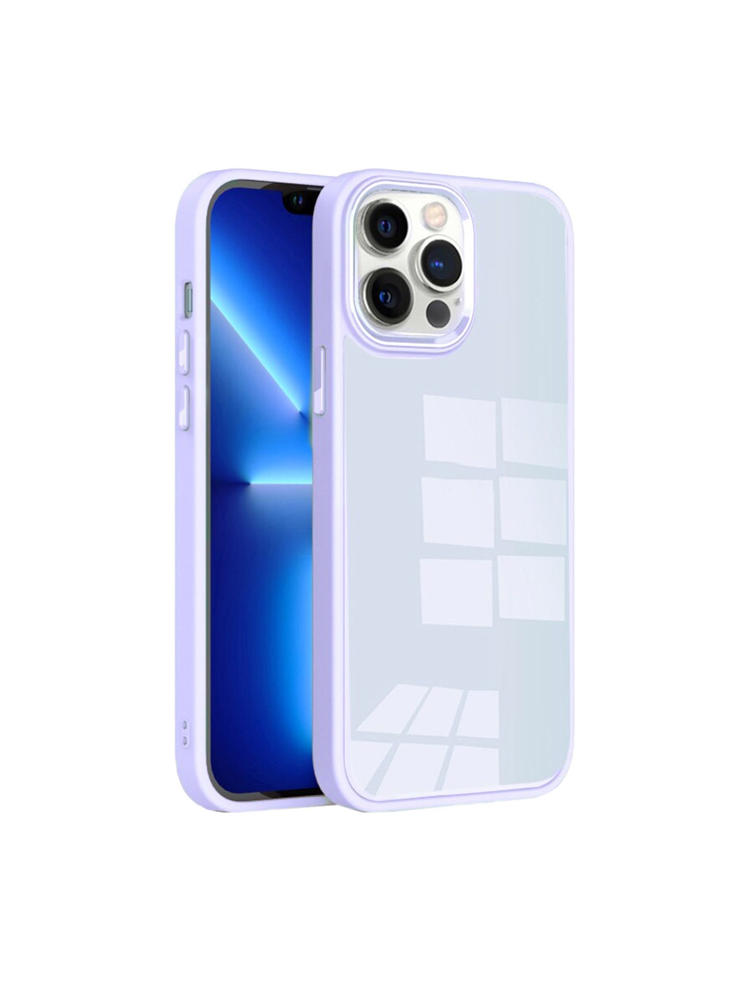 

Karwan Transparent & Purple iPhone 12 Pro Metal Lens Phone Back Cover