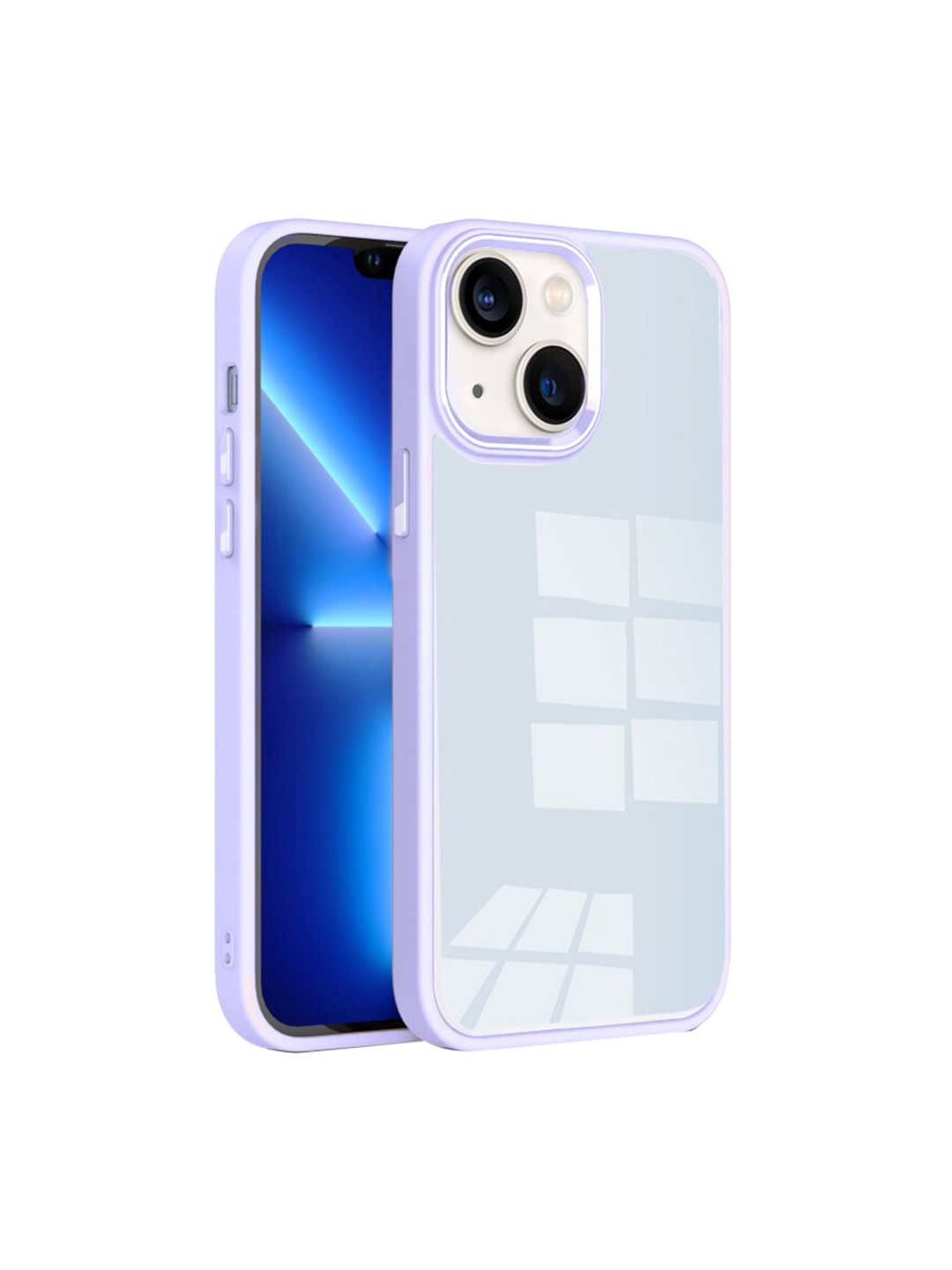 

Karwan Transparent & Purple iPhone 13 Metal Lens Phone Back Cover