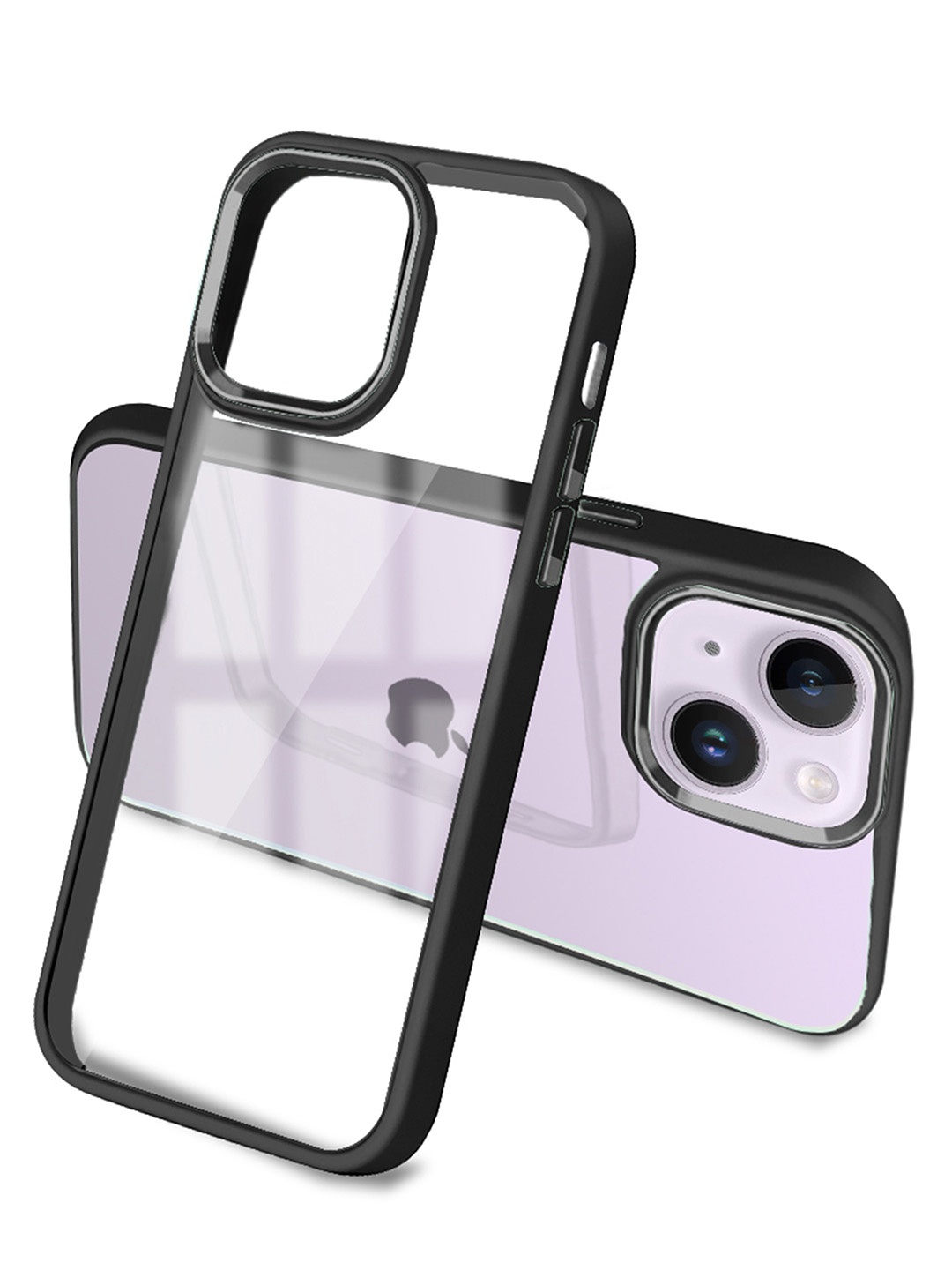 

Karwan Transparent & Black iPhone 14 With Metal Lens Phone Covers