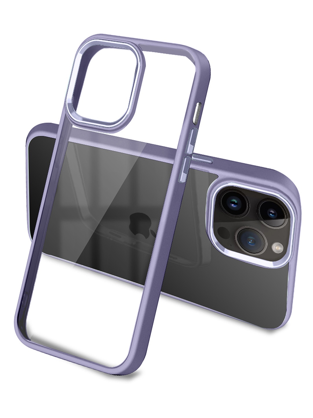 

Karwan Transparent & Purple iPhone 12 Pro Max Metal Lens Phone Back Cover