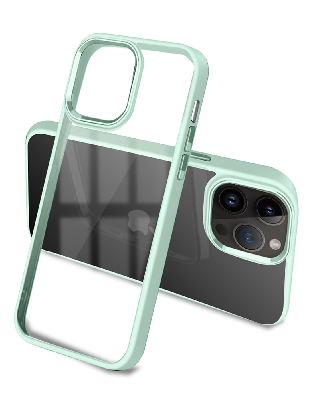 

Karwan Transparent & Green iPhone 12 Pro Metal Lens Phone Back Cover