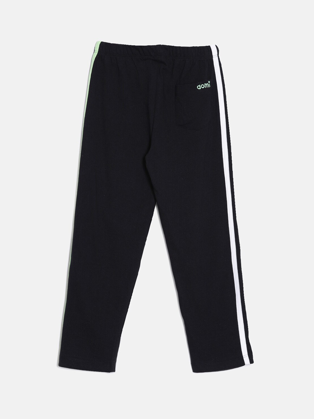 

Aomi Boys Black & White Solid Cotton Track Pants
