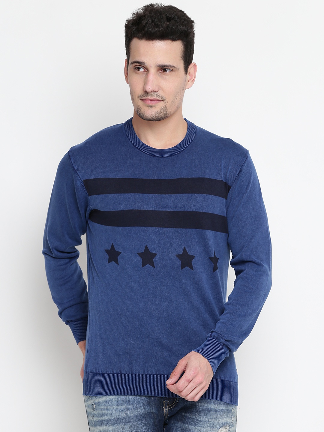

U.S. Polo Assn. Men Blue Striped Sweater