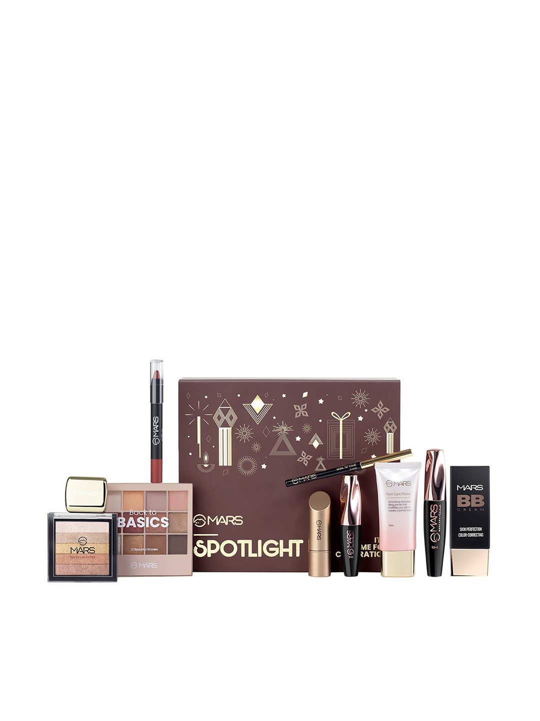 

MARS Spotlight Set Of 10 Makeup Collection Gift Set, Brown