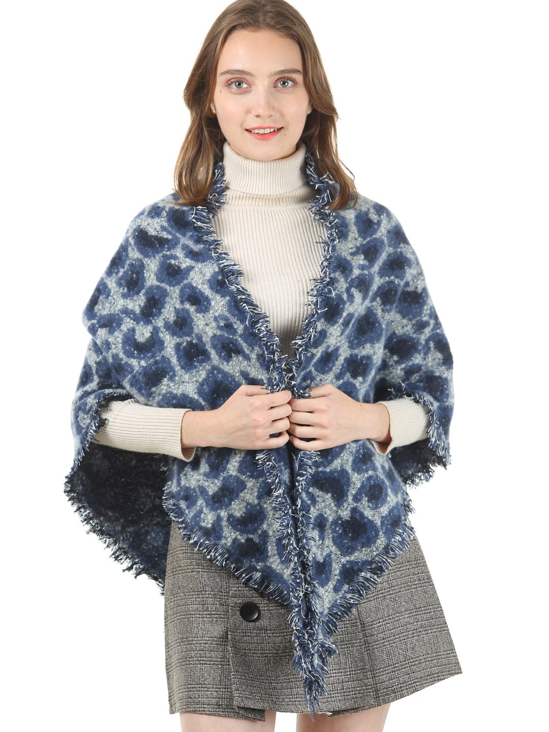 

JC Collection Women Blue & Navy Blue Printed Scarf