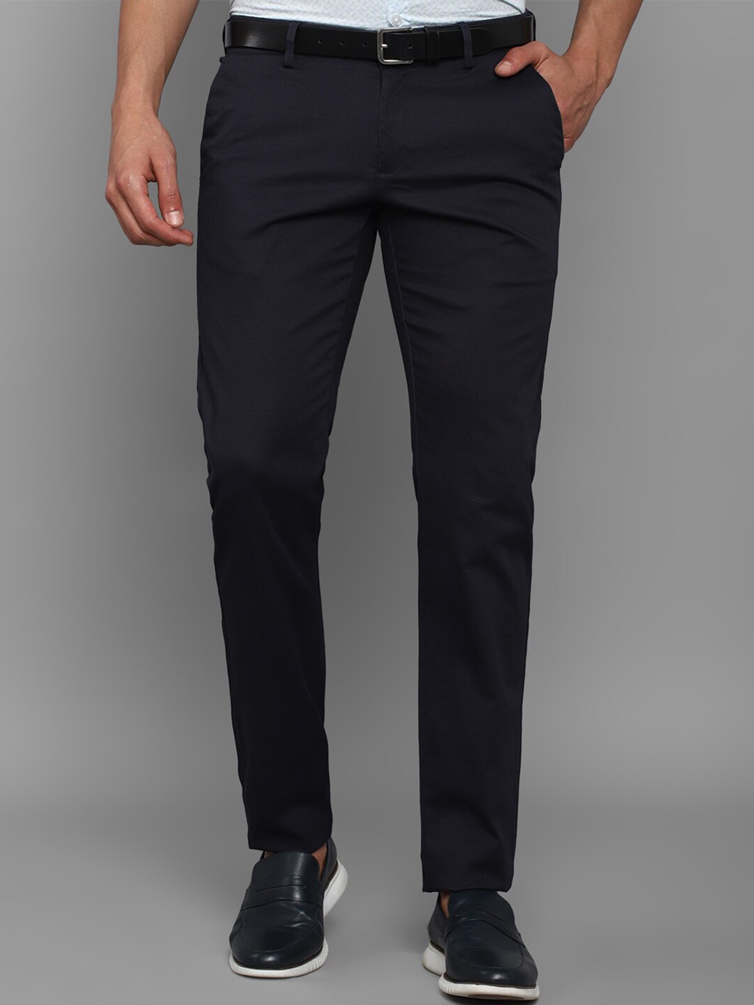 

Allen Solly Men Black Slim Fit Trousers
