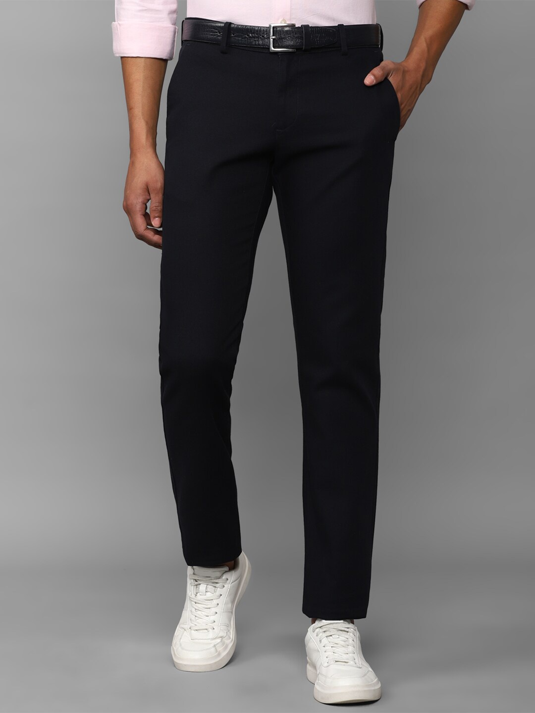 

Allen Solly Men Black Slim Fit Trousers