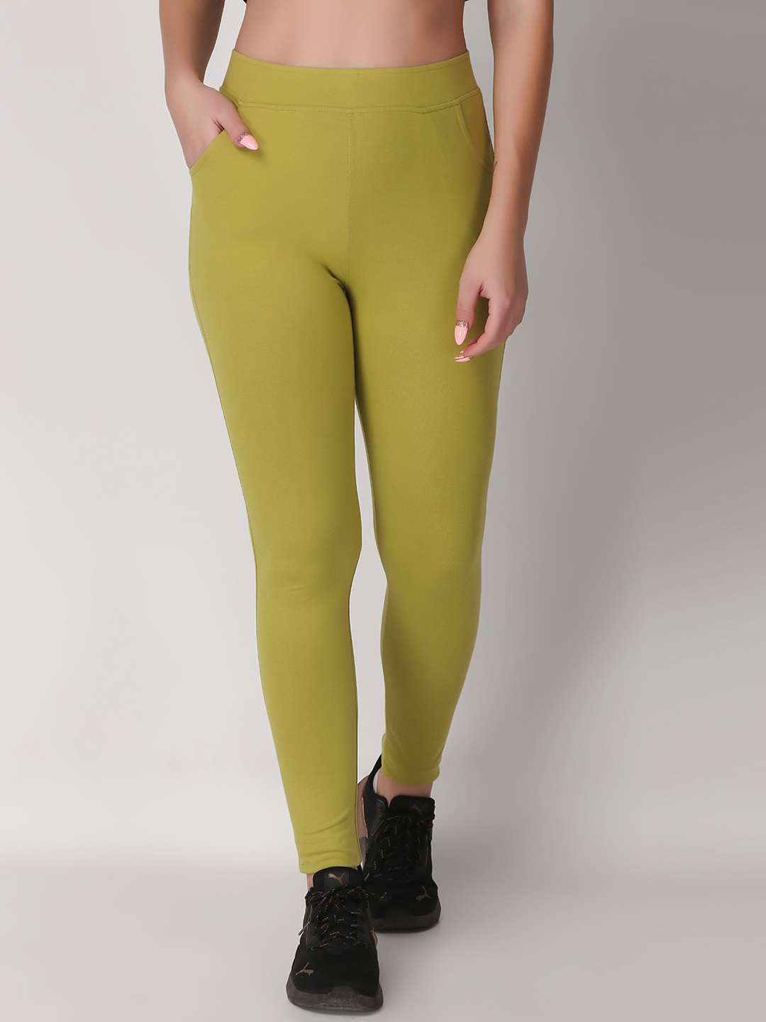 

Keepfit Lime Green Ankle-Length Leggings