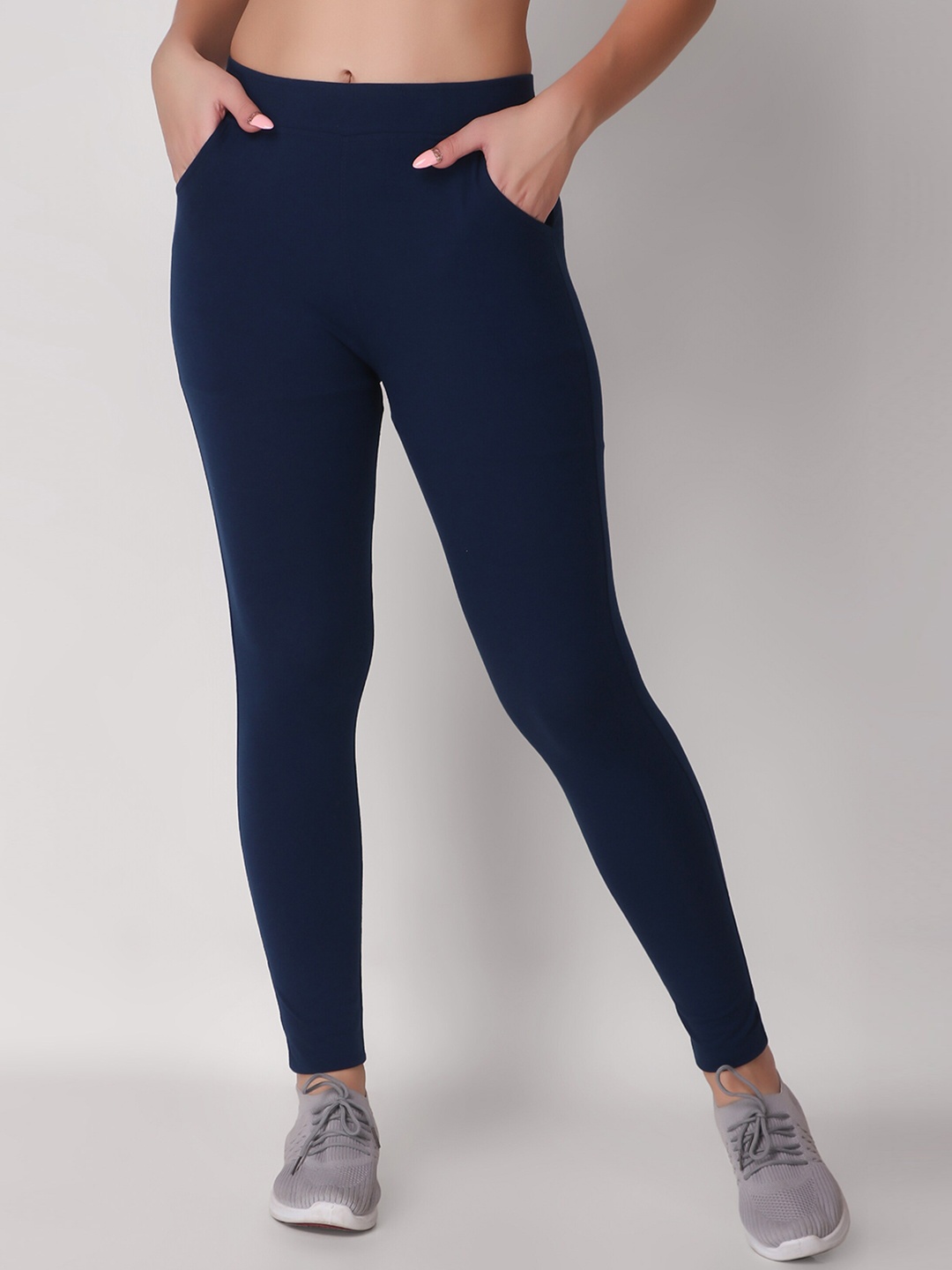 

Keepfit Women Navy Blue Slim fit Ankle Length Tights