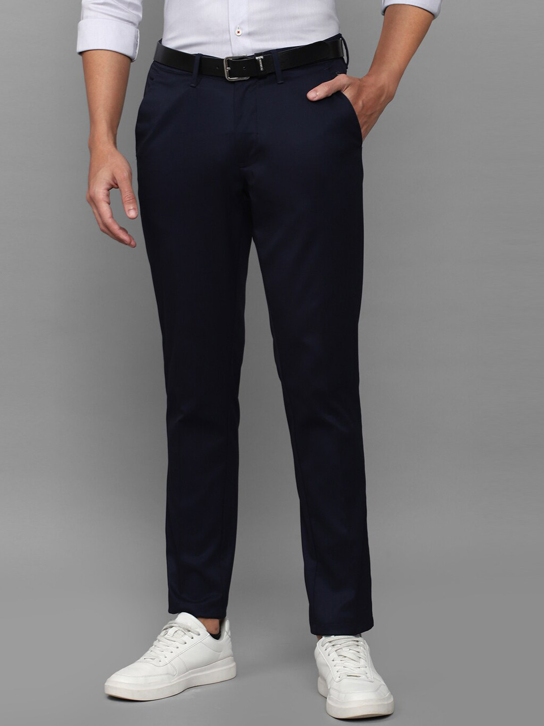

Louis Philippe Sport Men Navy Blue Slim Fit Trousers