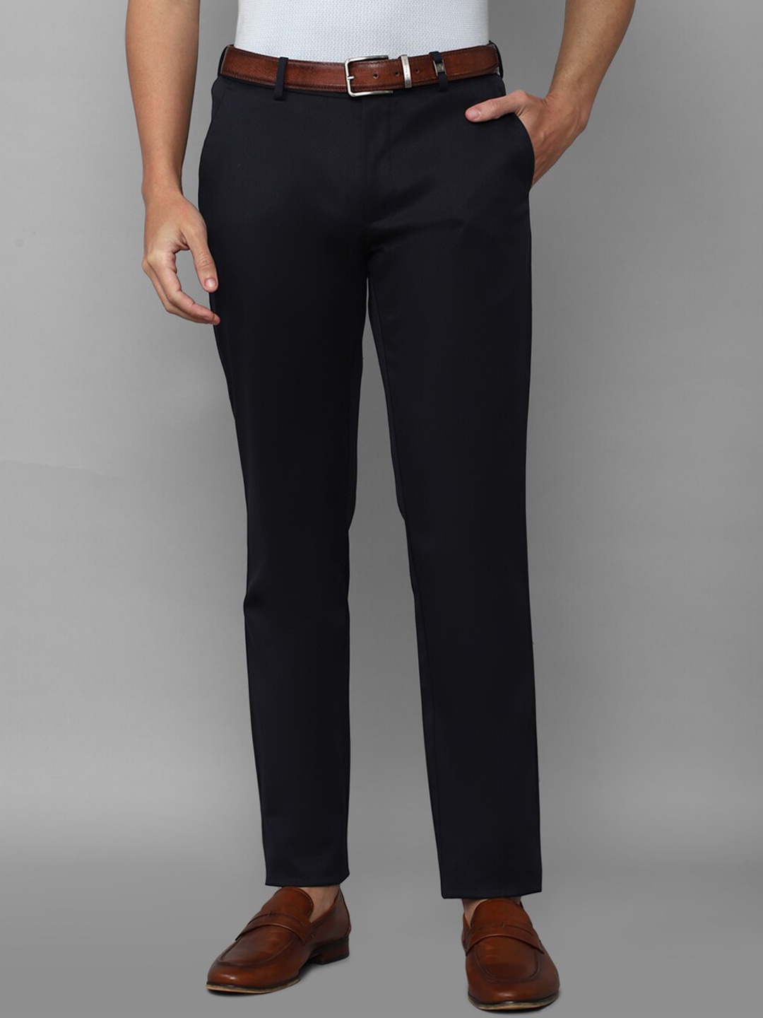 

Louis Philippe Sport Men Navy Blue Slim Fit Trousers