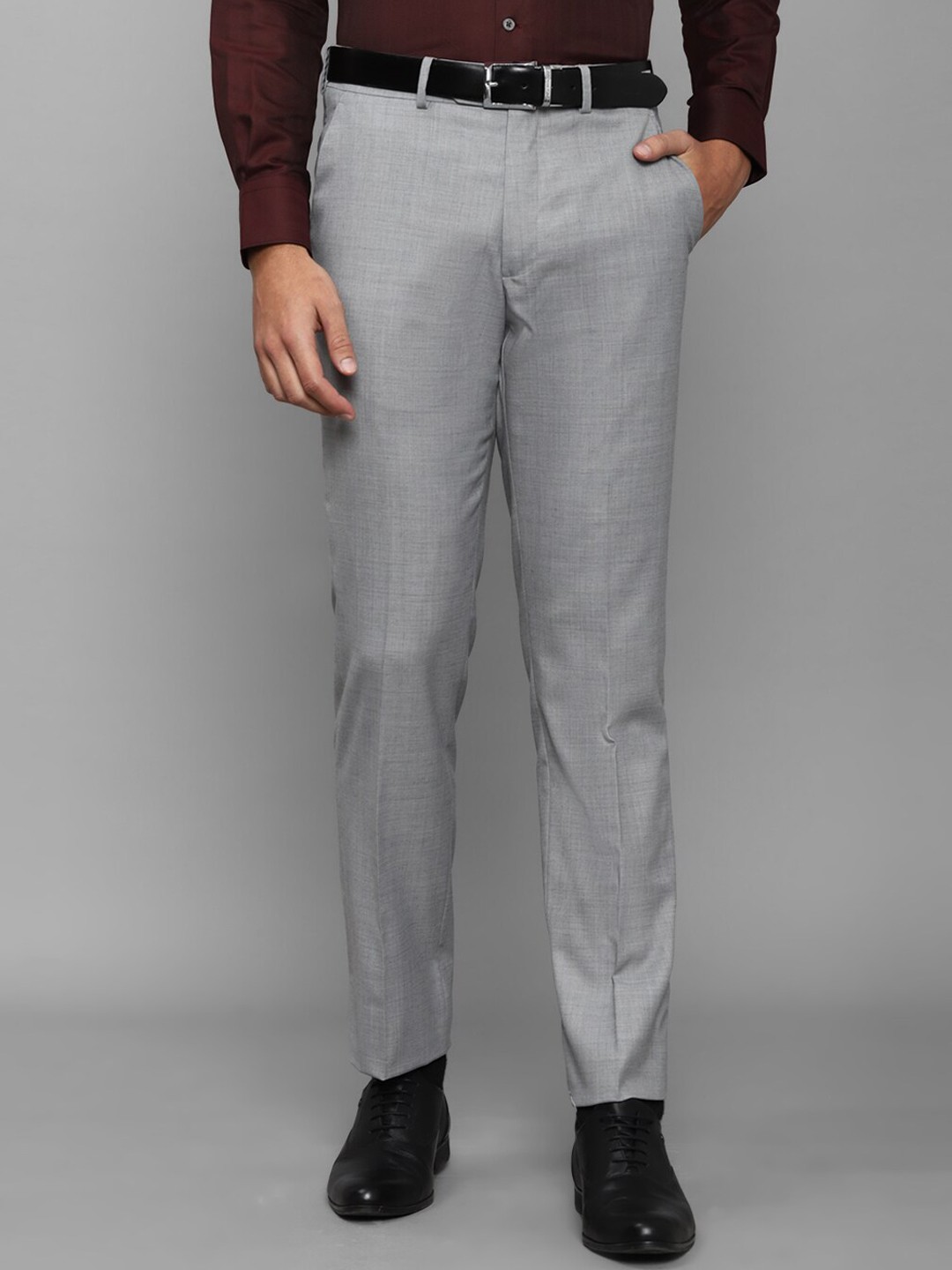 

Luxure by Louis Philippe Men Grey Slim Fit Trousers