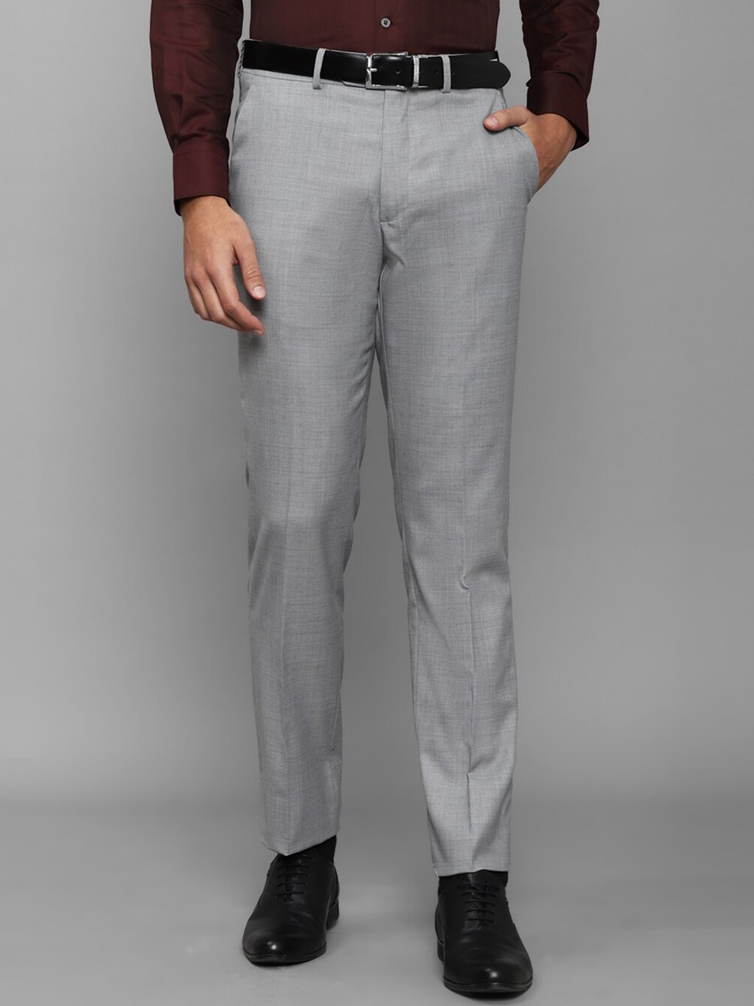

Luxure by Louis Philippe Men Grey Slim Fit Trousers